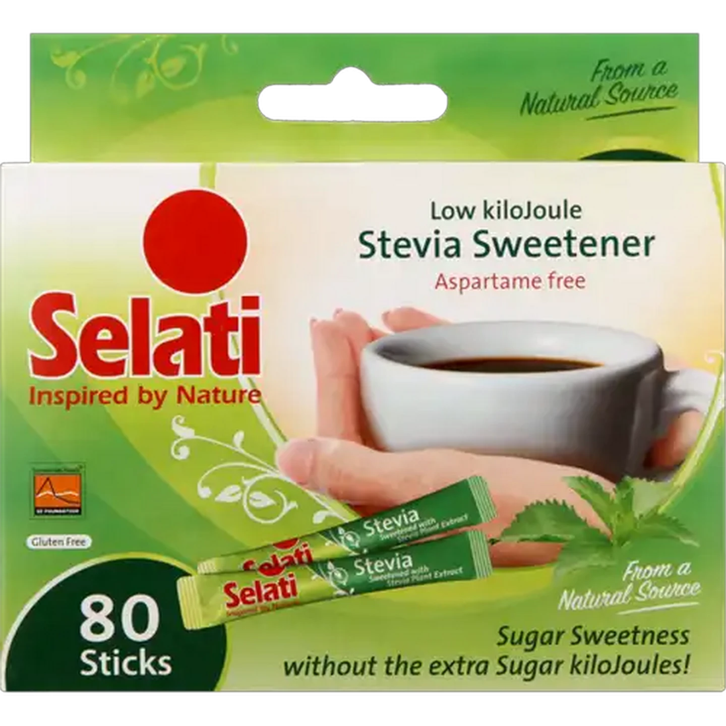 Image of Selati Low Kilojule Stevia Sweetener Sticks 80 Pack