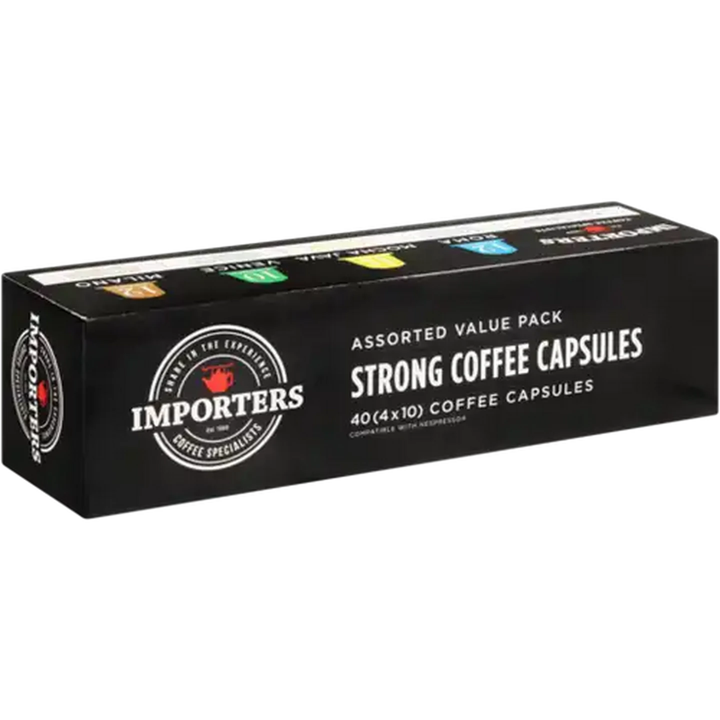 Image of Importers Assorted Value Pack Strong Coffee Capsules 40 Pack