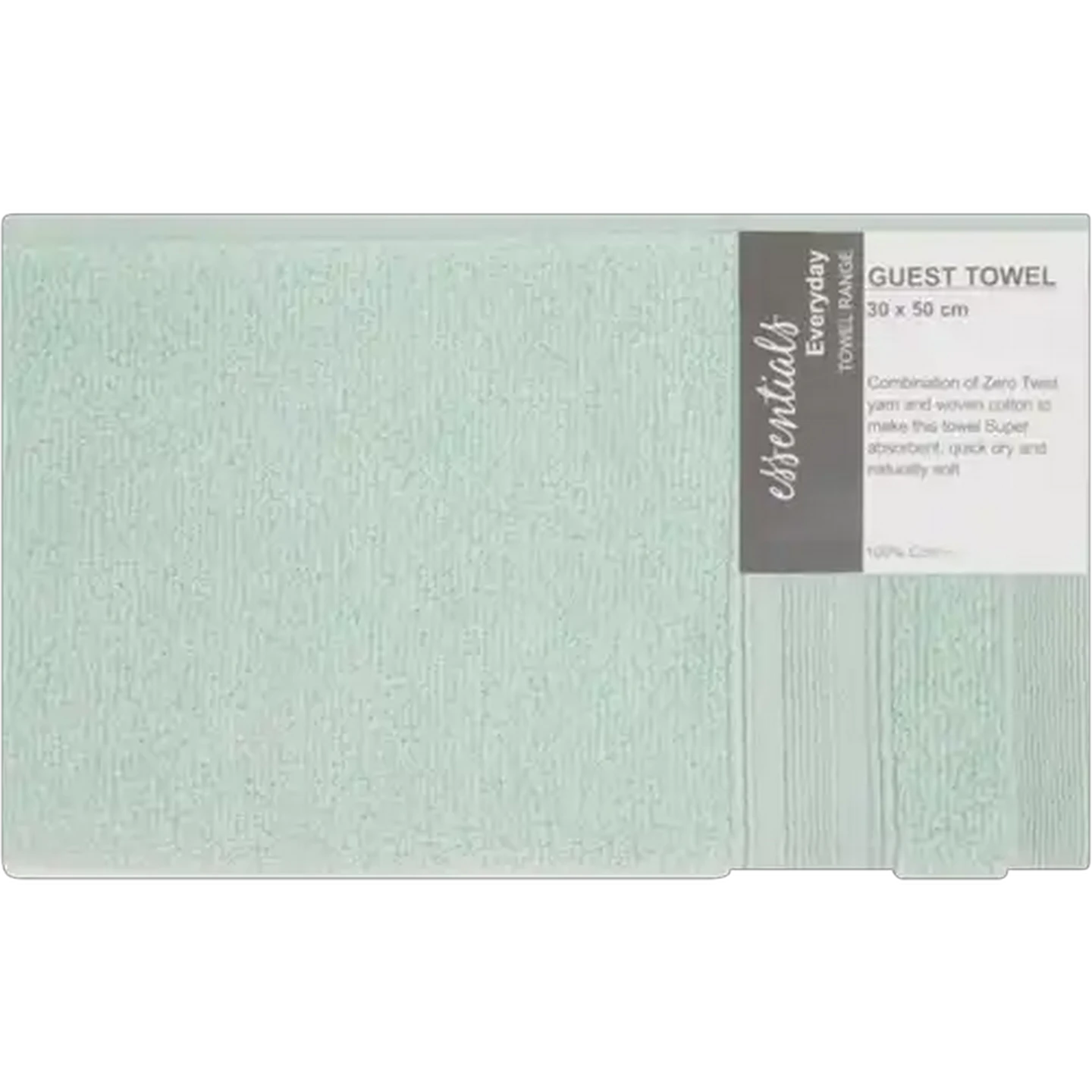 Image of Essentials Green Guest Towel 30 x 50cm