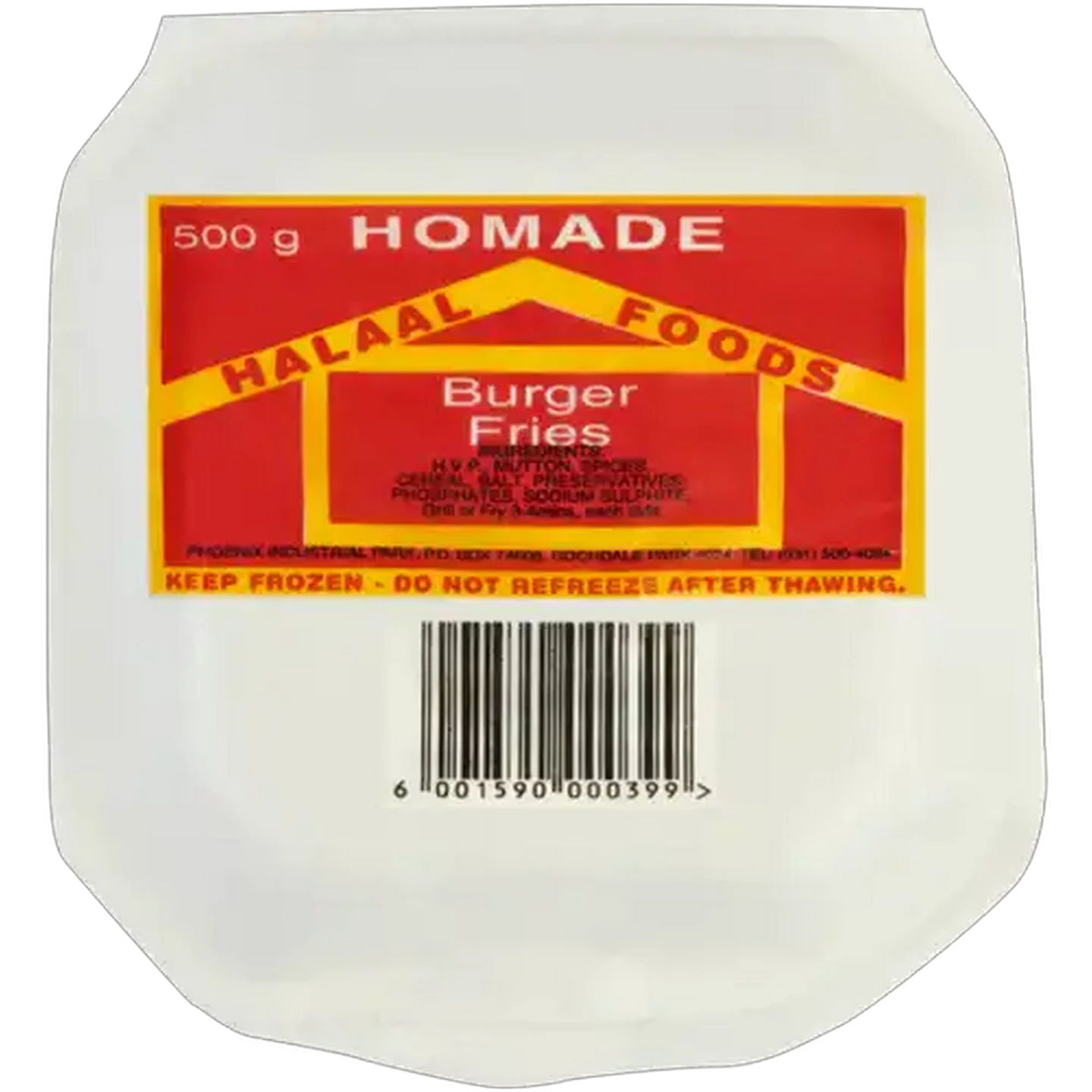 Image of Homade Halaal Frozen Burger Fries 500g