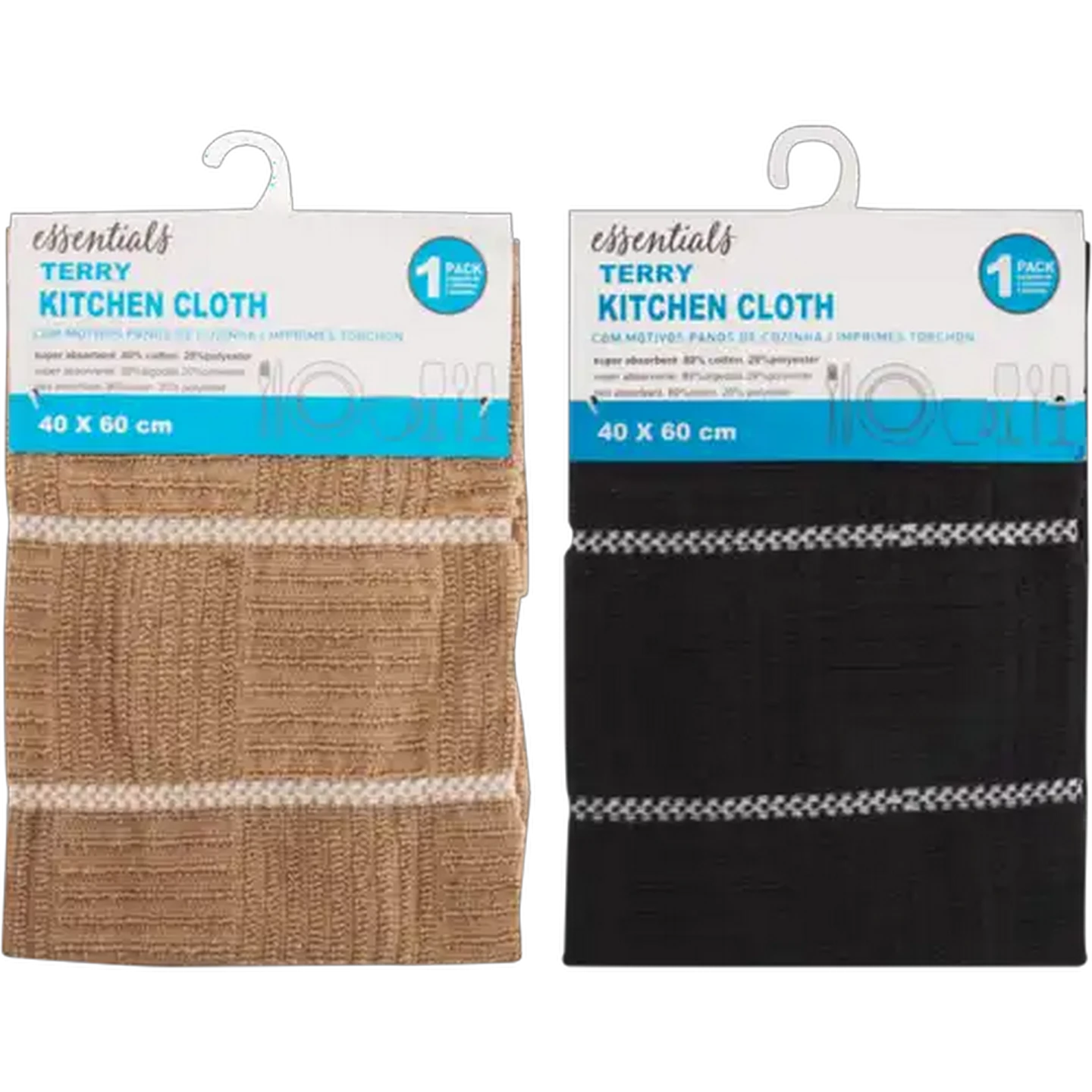 Image of Essentials Terry Kitchen Cloth (Colour May Vary)