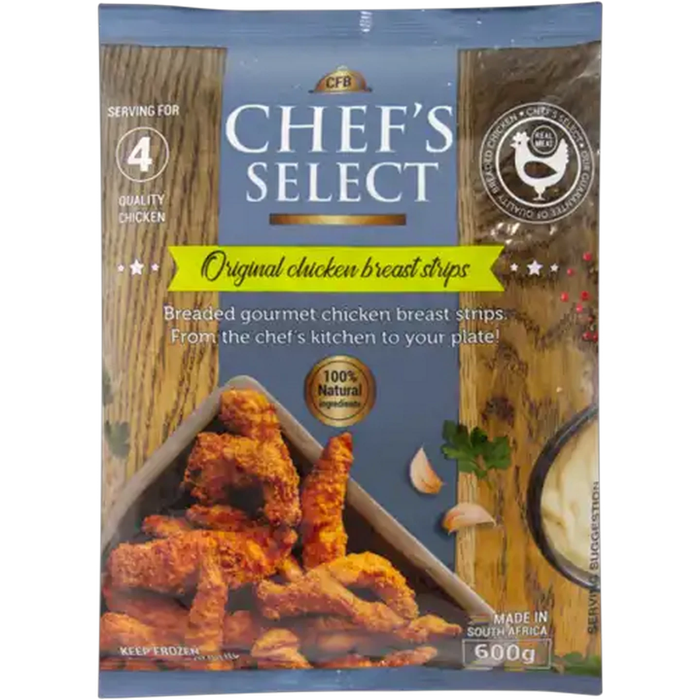 Image of CFB Select Frozen Original Chicken Breast Strips 600g