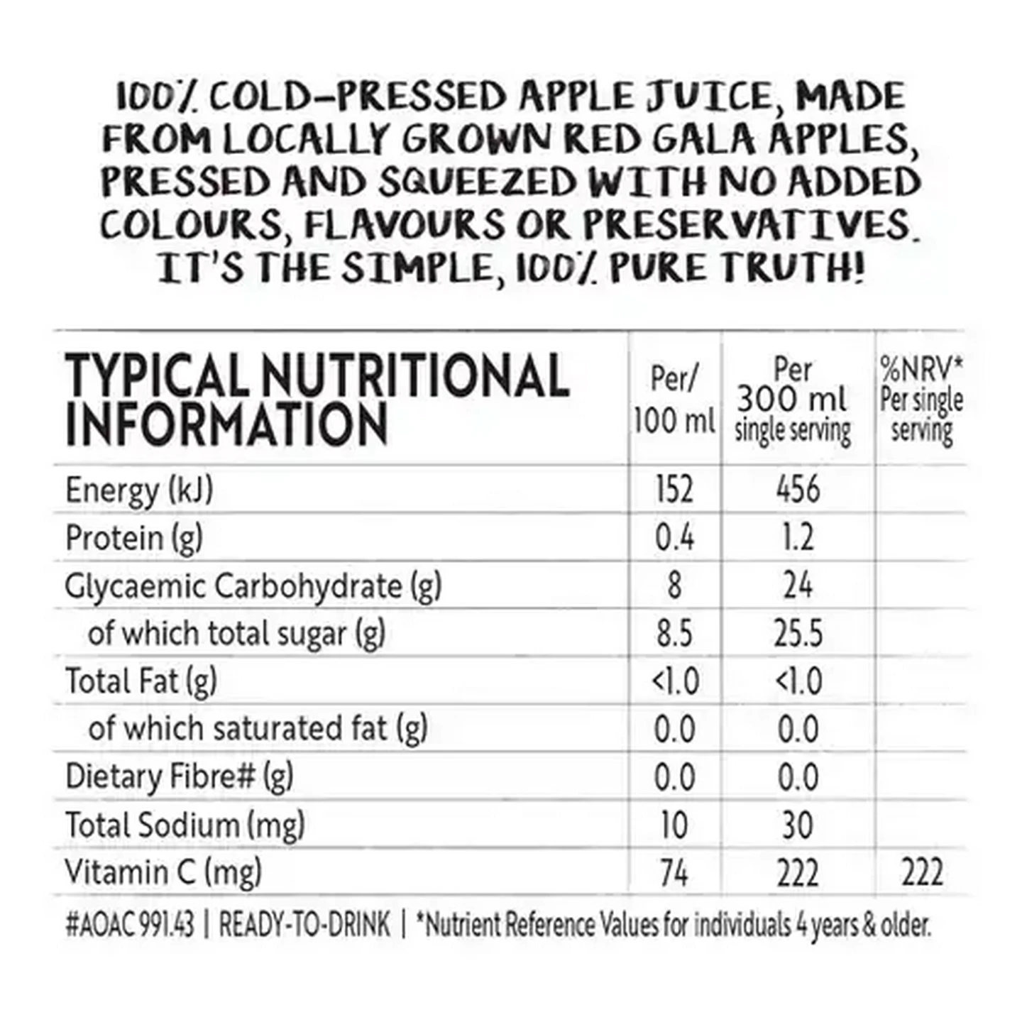 Image of Simple Truth Cold Pressed Royal Gala Apple Juice 750ml