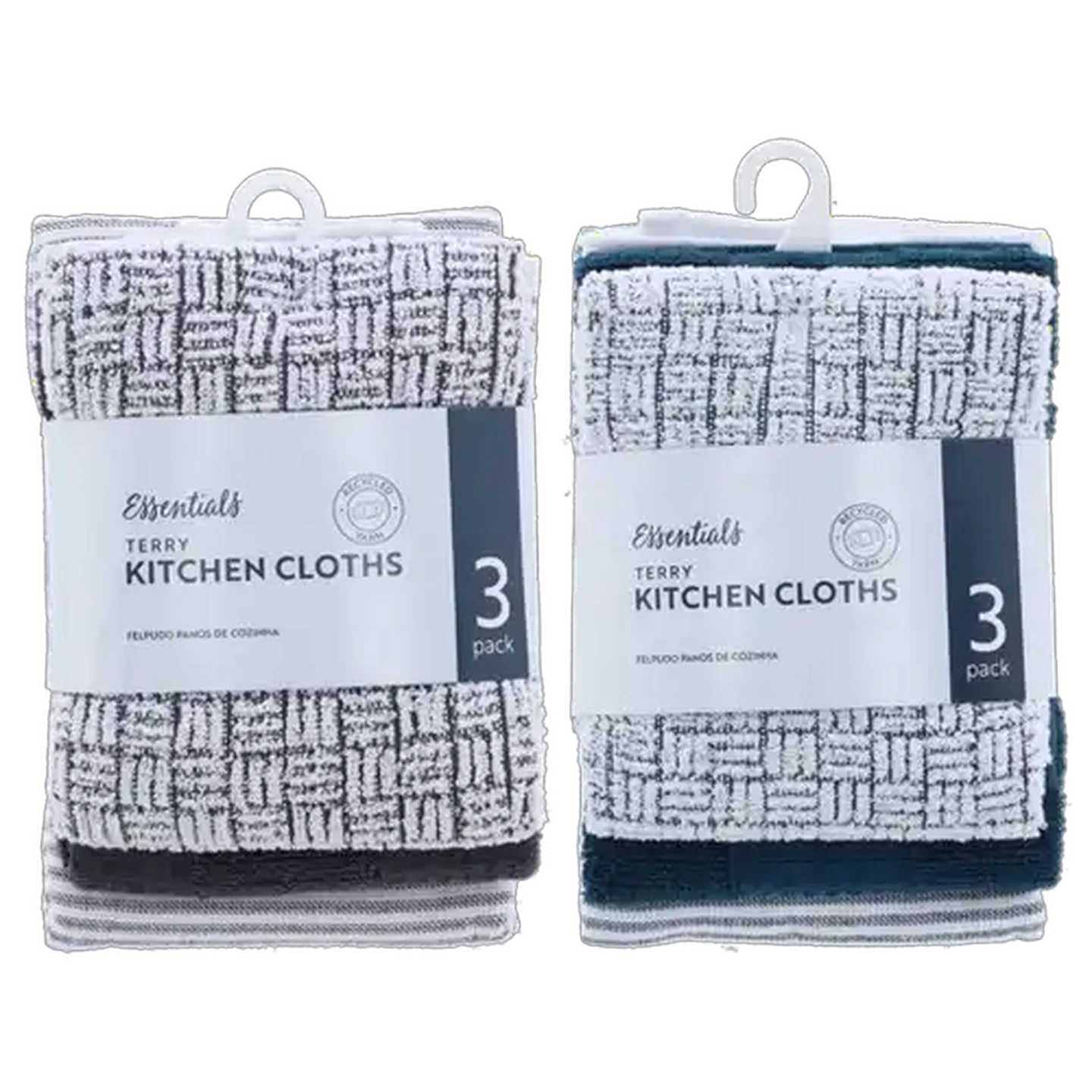 Image of Essentials Chambray Kitchen Cloth 3-Pack (Colour May Vary)