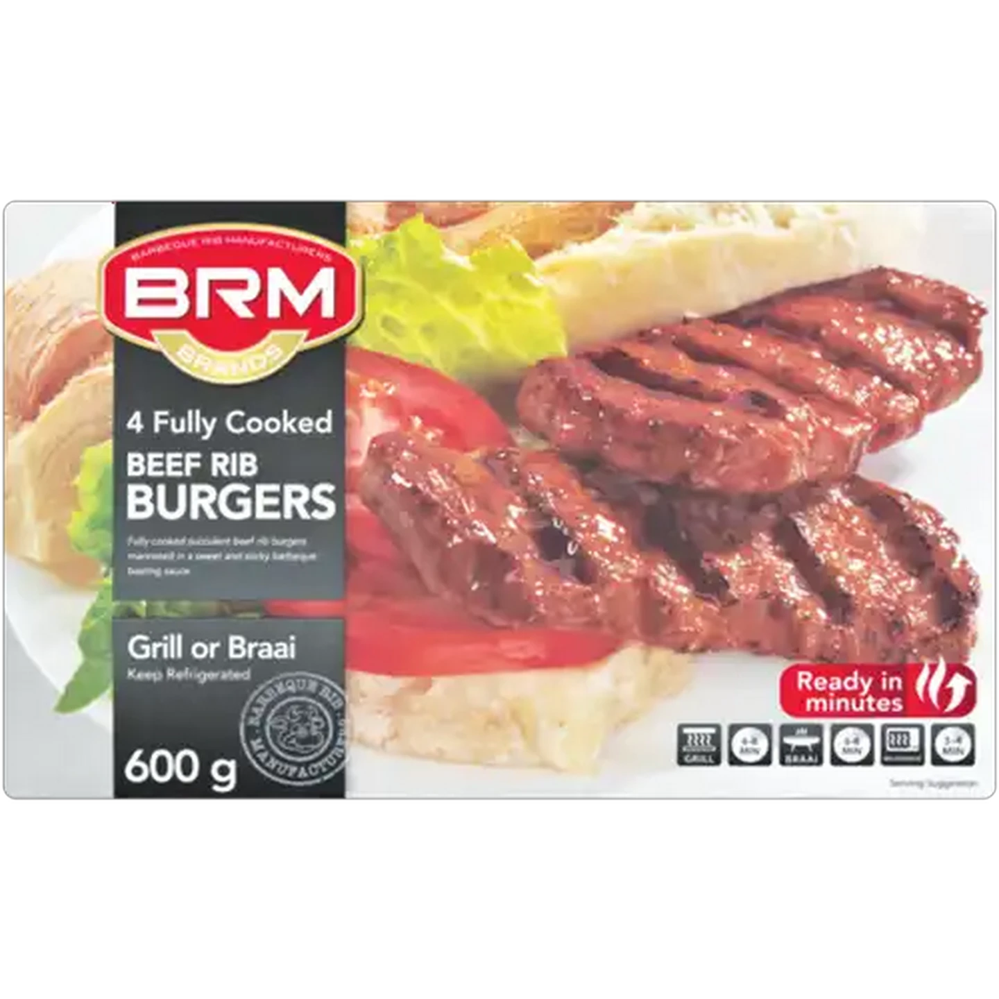Image of BRM Beef Rib Burgers 600g