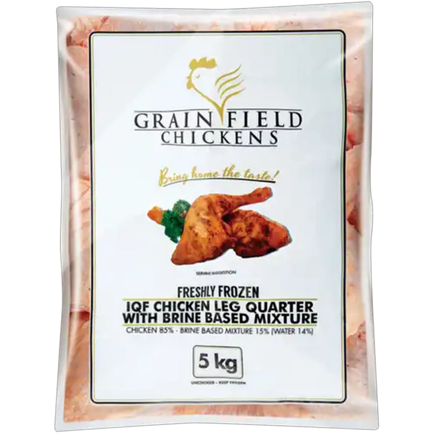 Image of Grain Field Chickens Freshly Frozen Chicken Quarter Leg With Brine-Based Mixture 5kg