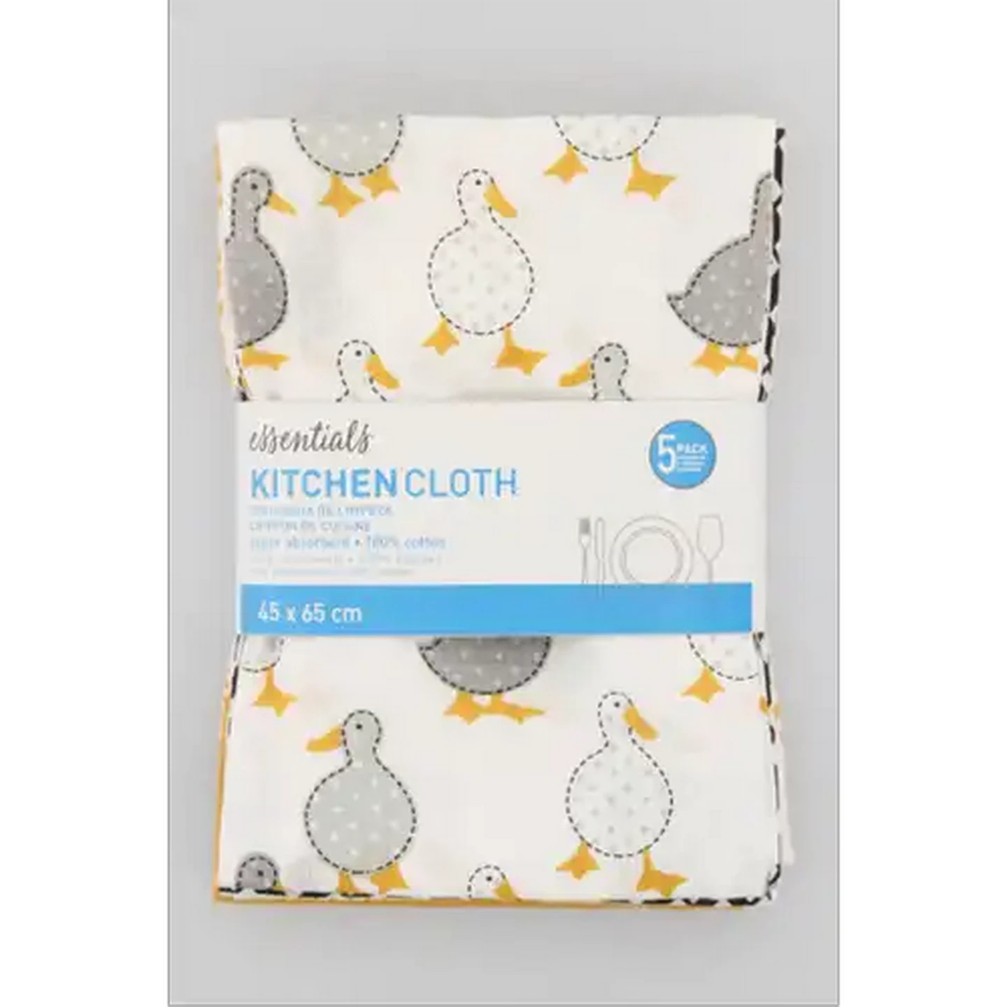 Image of Essentials Kari Printed Towel Kitchen Cloth 5-Pack