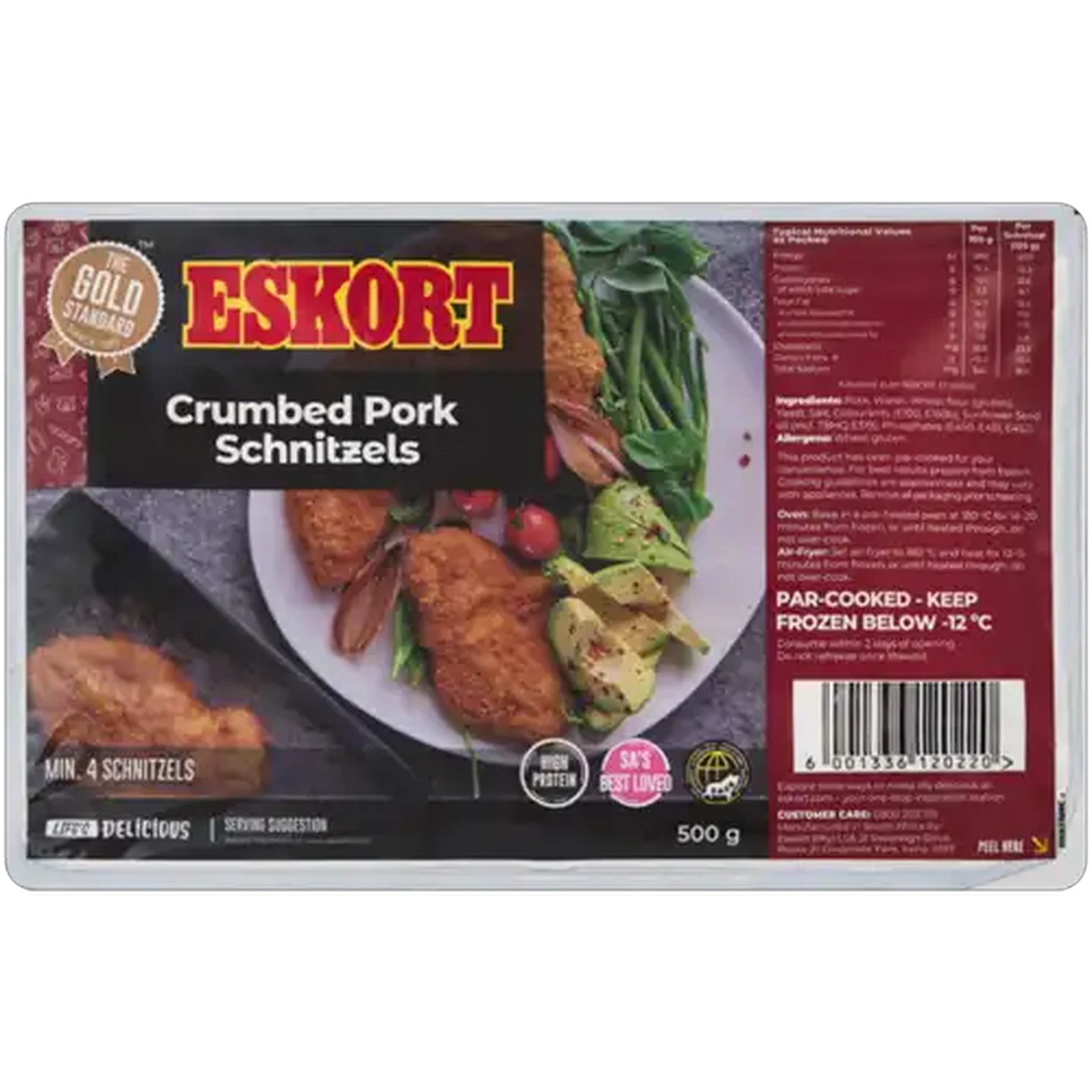 Image of Eskort Frozen Crumbed Pork Schnitzels 500g