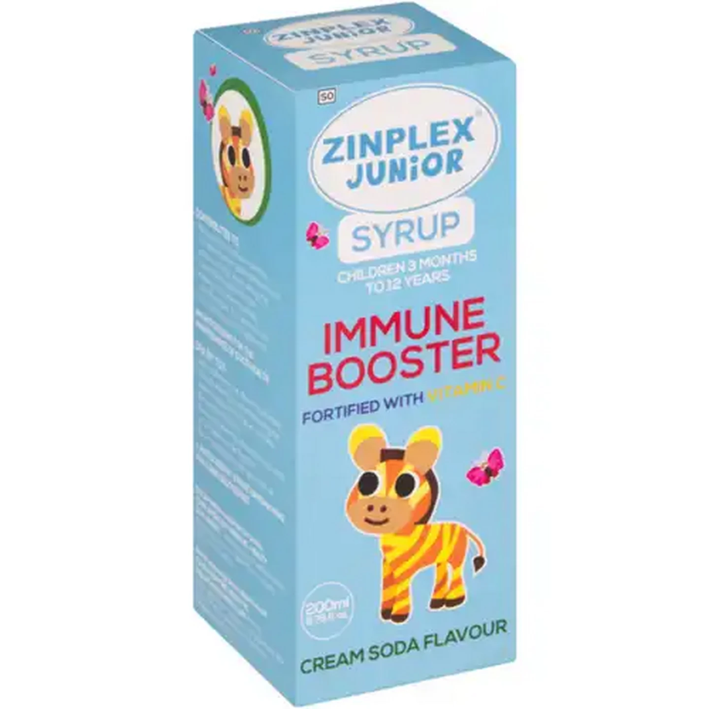 Image of Zinplex Junior Cream Soda Flavour Immune Booster Syrup 200ml