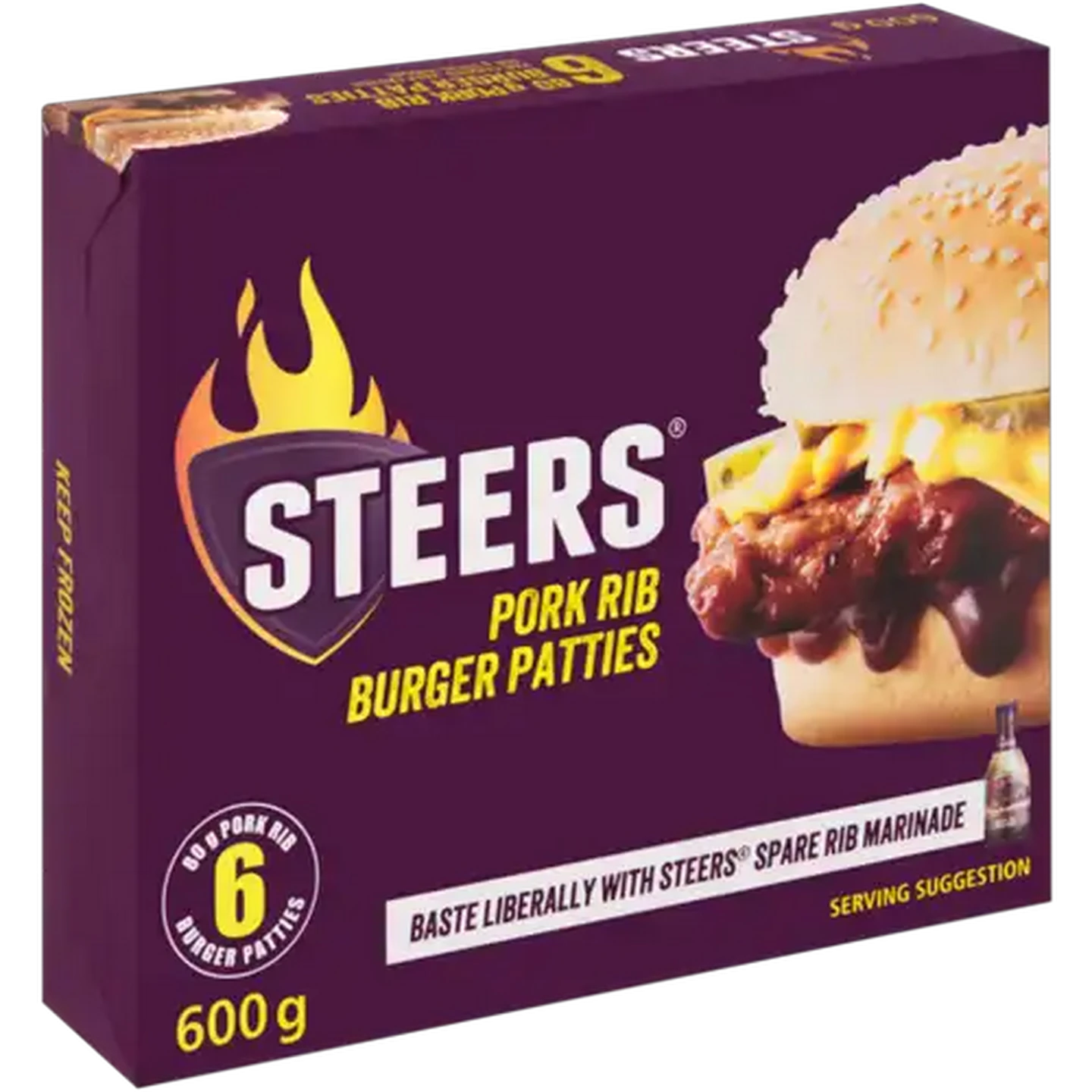 Image of Steers Frozen Pork Rib Burger Patties 600g