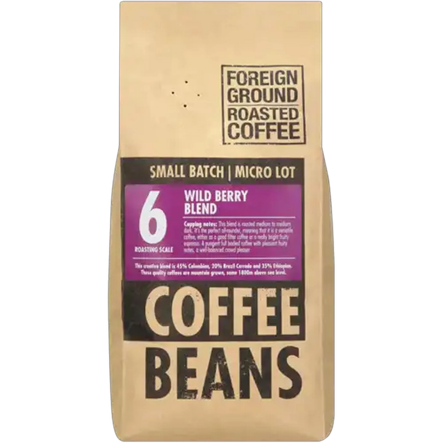 Image of Foreign Ground Wild Berry Blend Roasted Coffee Beans 500g
