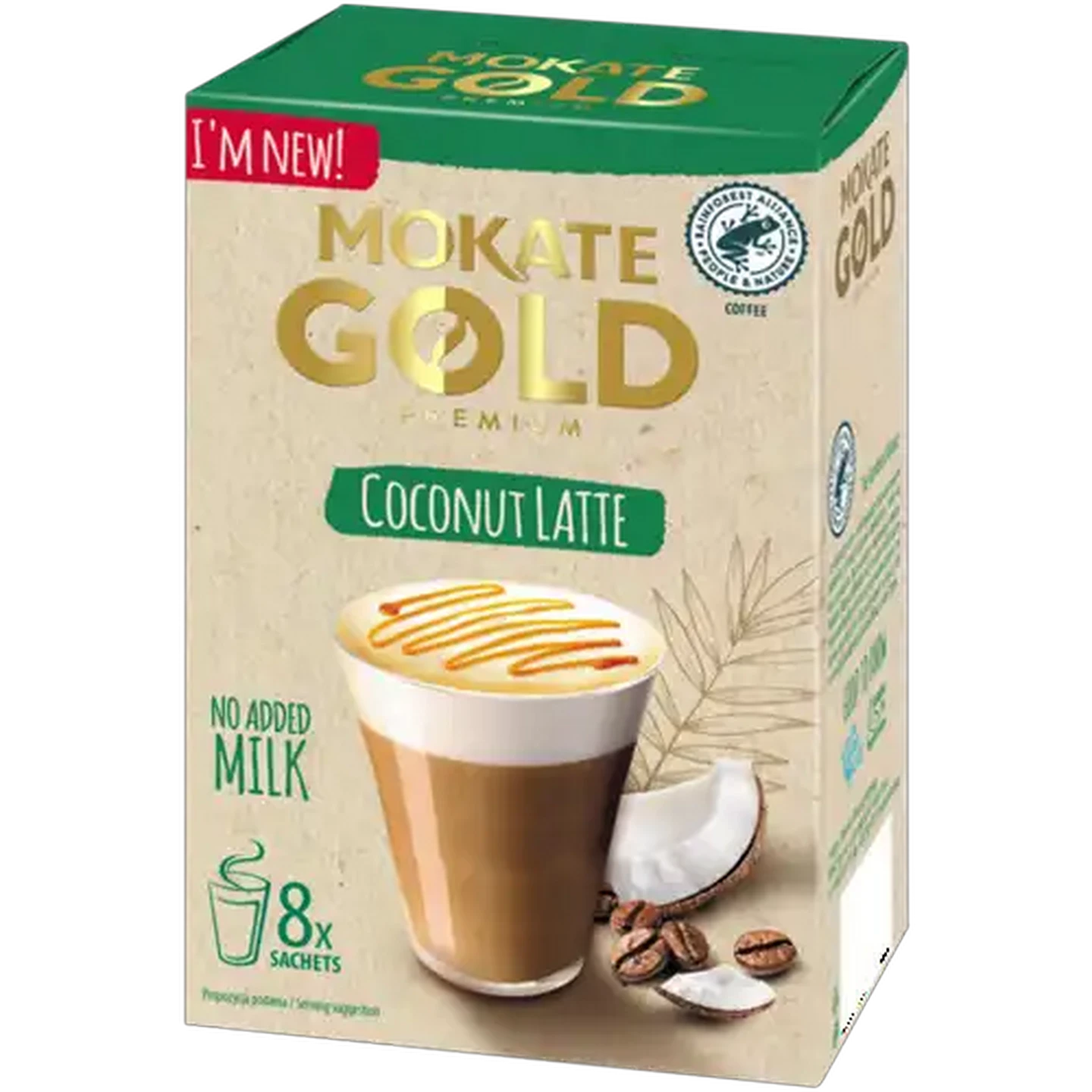 Image of Mokate Gold Premium Coconut Milk Latte Sachets 8 Pack
