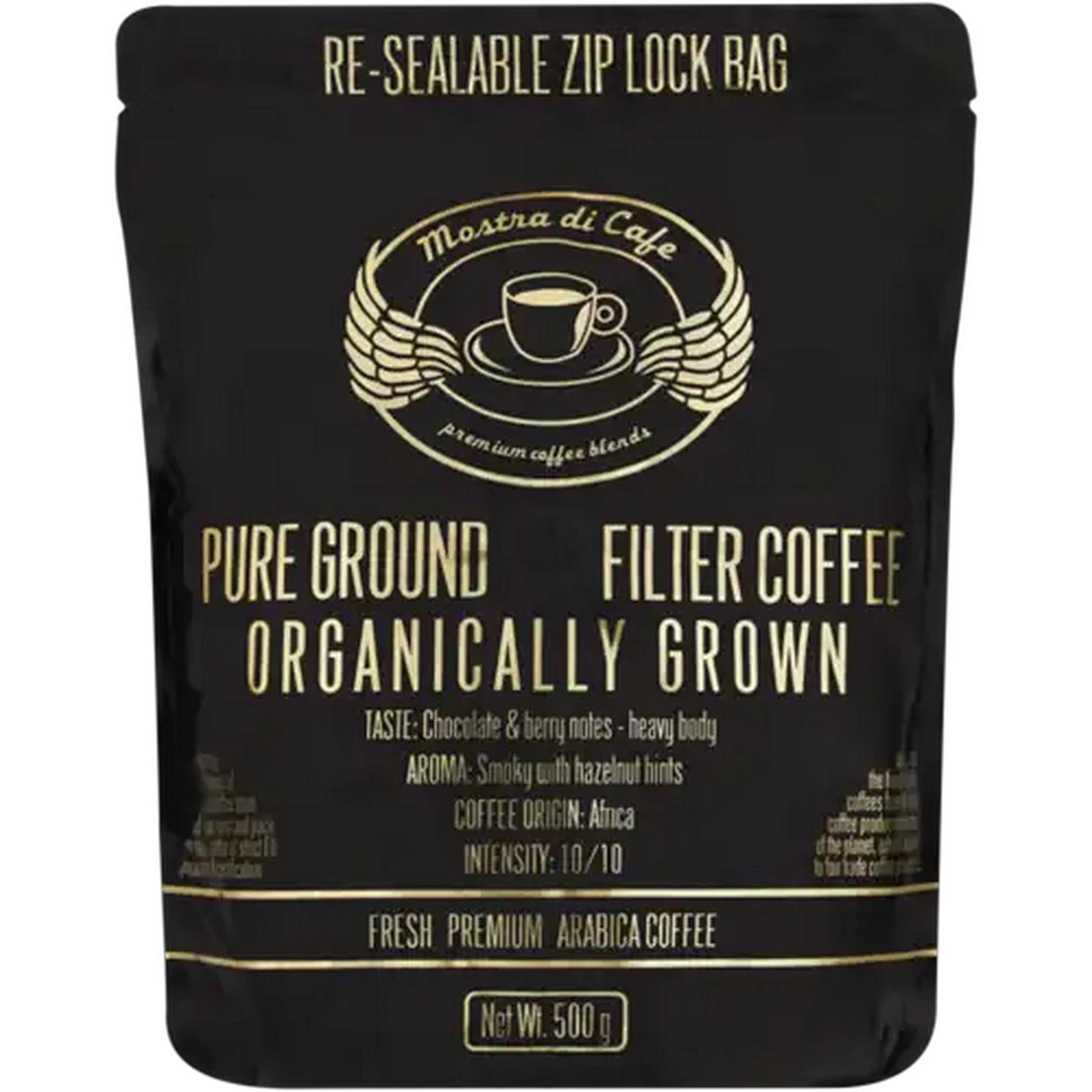 Image of Mostra di Cafe Organically Grown Pure Ground Filter Coffee 500g