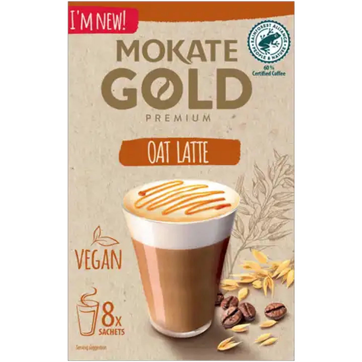 Image of Mokate Gold Vegan Instant Oat Latte 8 Pack