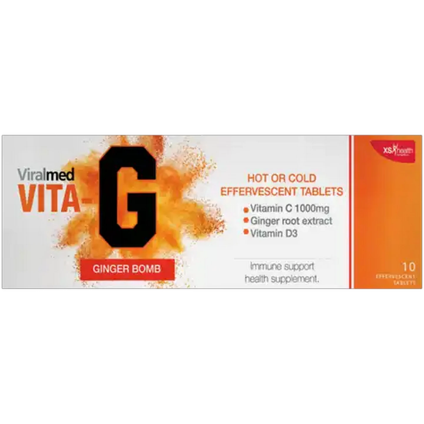 Image of XS Health Viralmed Vita G Ginger Bomb Effervescent 10 Pack