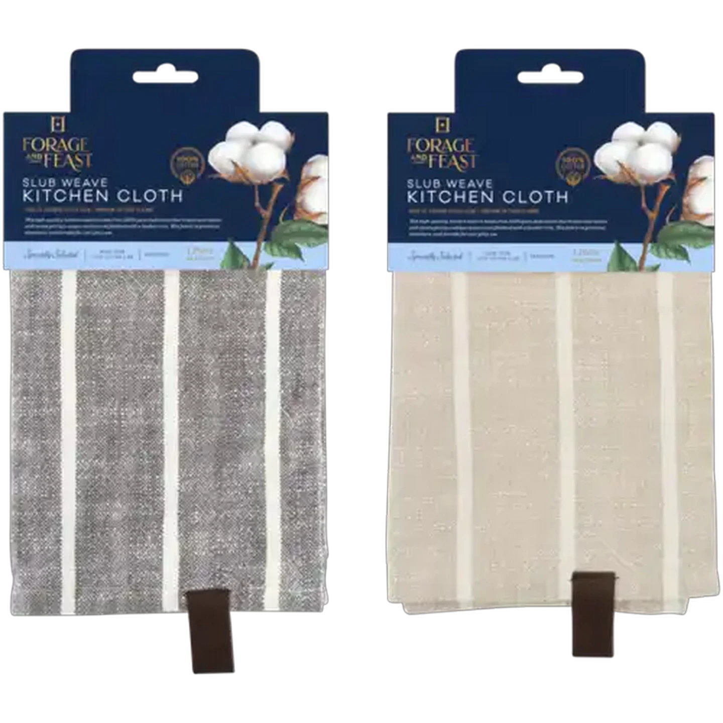 Image of Forage And Feast Slub Weave Kitchen Cloth 45 x 70cm (Colour May Vary)