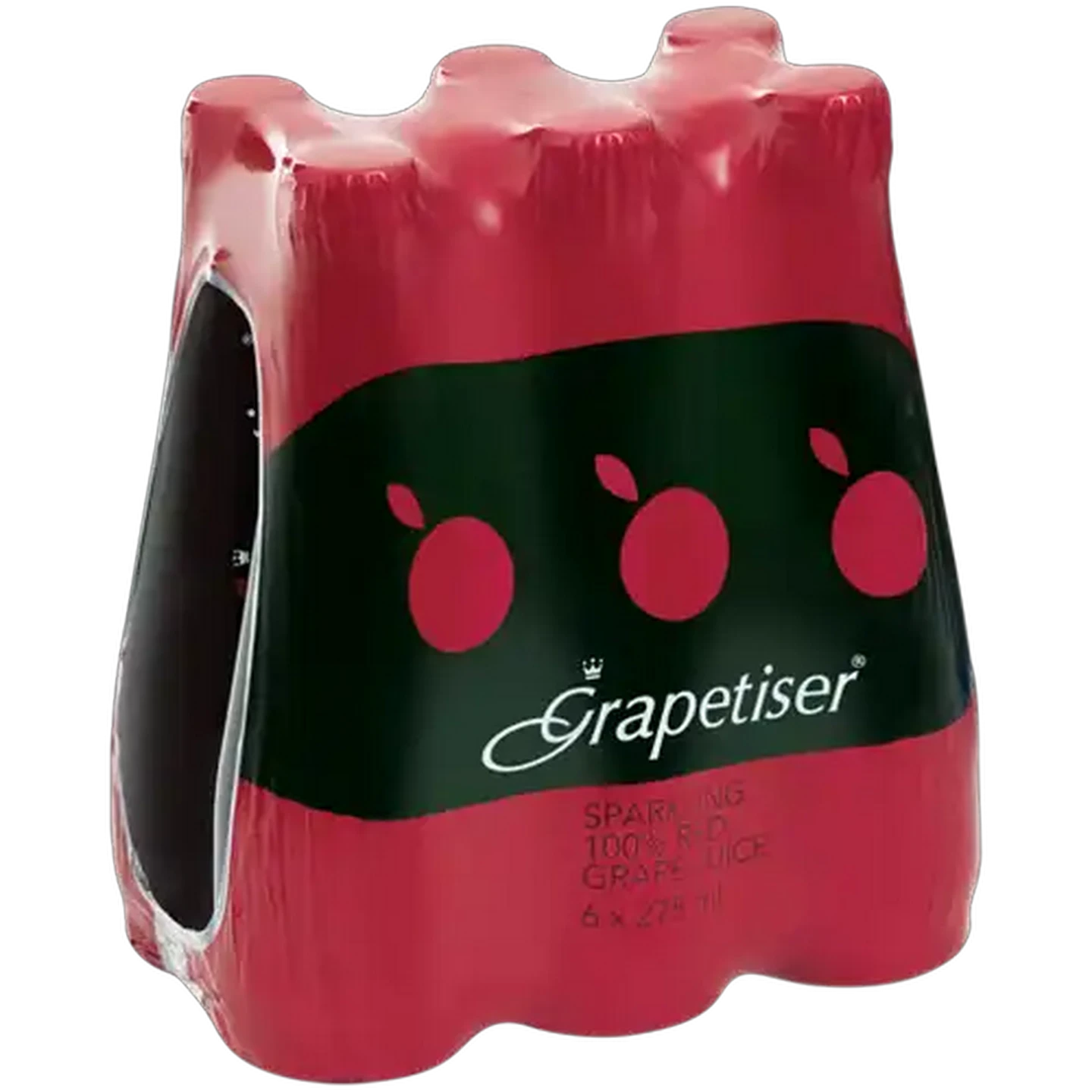 Image of Grapetiser 100% Sparkling Red Grape Juice Bottles 6 x 275ml