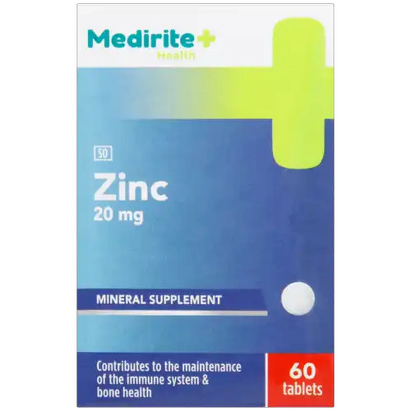Image of Medirite Zinc 20 mg Mineral Supplement Tablets 60 Pack