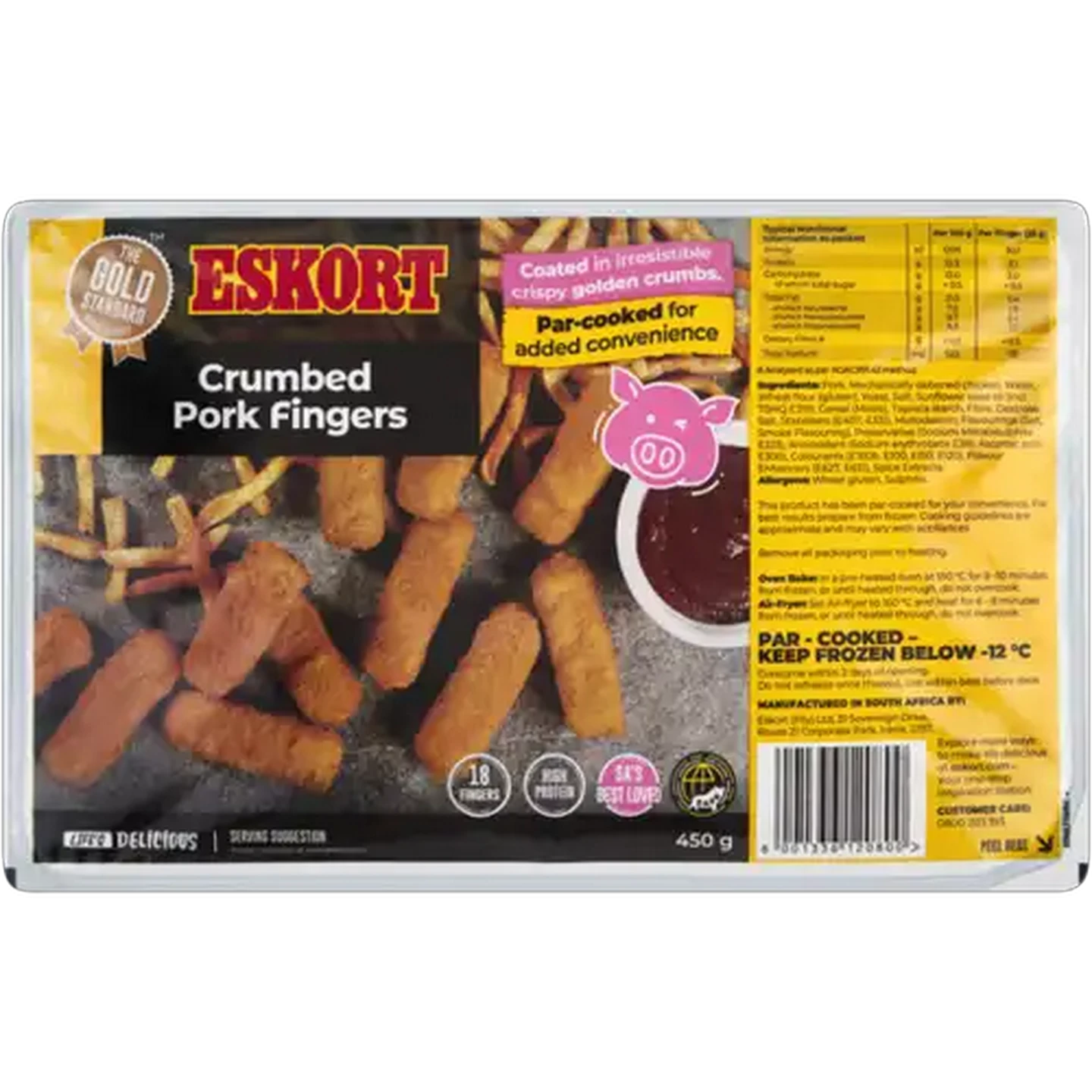 Image of Eskort Frozen Crumbed Pork Fingers 16 Pack