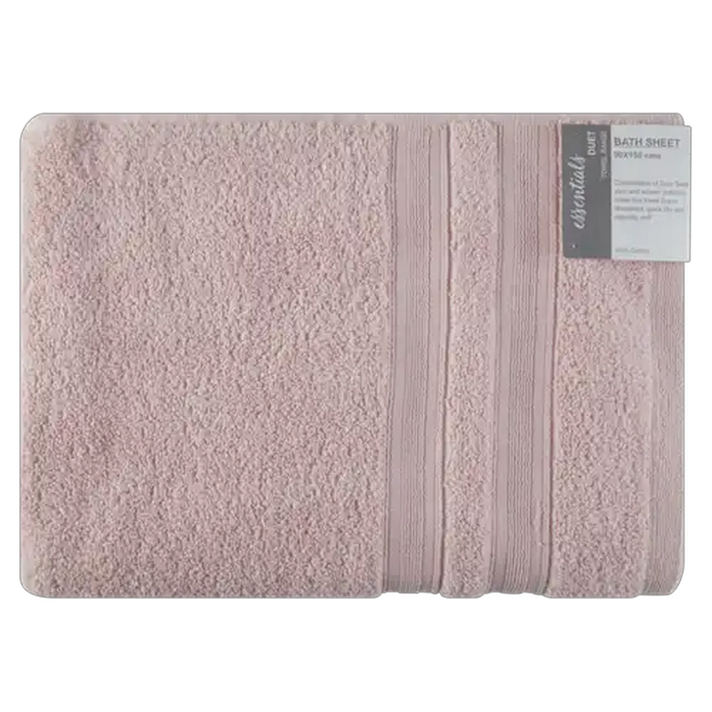 Image of Essentials Duet Dusty Pink Bath Sheet 90 x 150cm