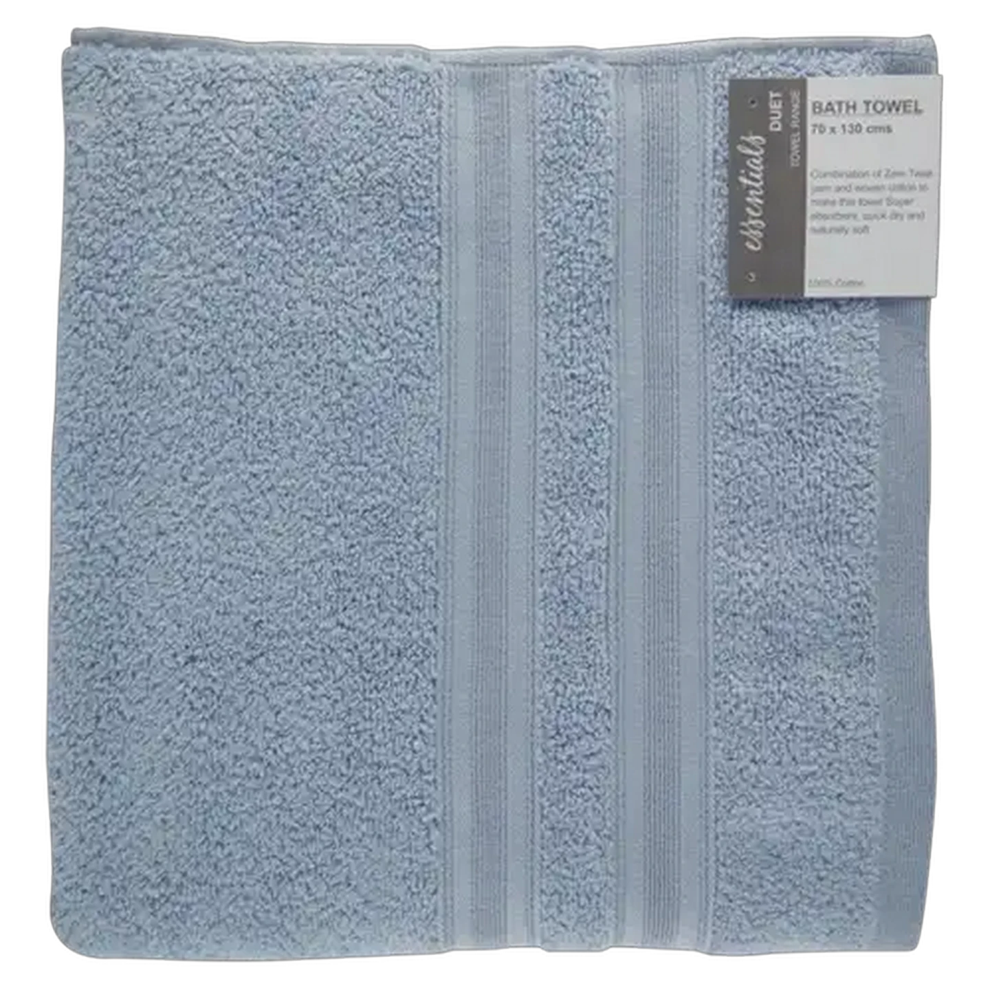 Image of Essentials Duet Dusty Blue Bath Sheet 90 x 150cm