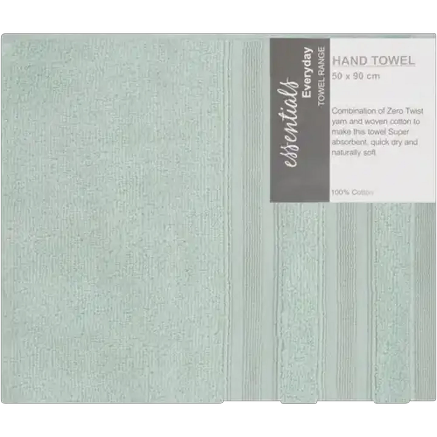 Image of Essentials Duet Range Green Hand Towel 50 x 90cm
