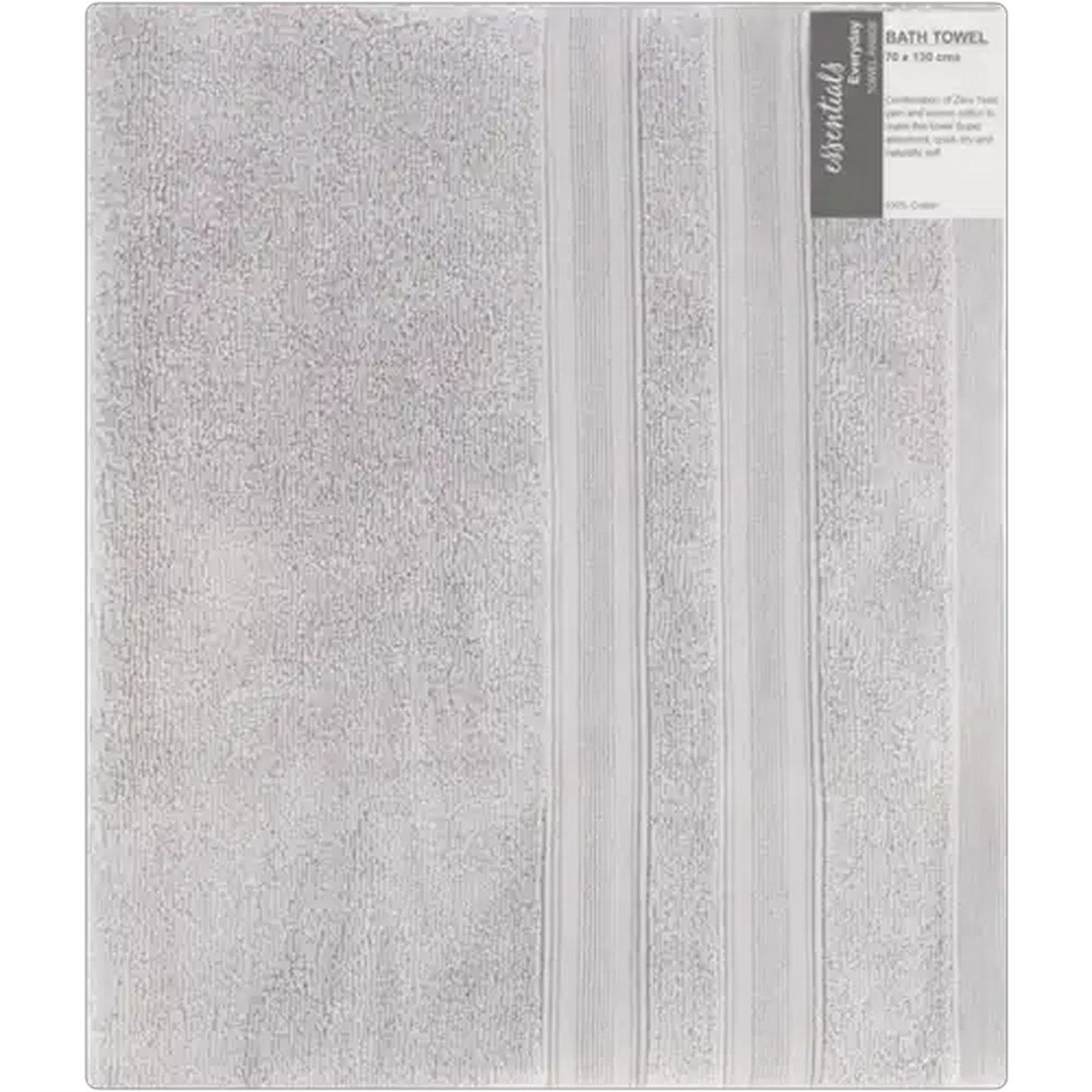 Image of Essentials Duet Range Grey Bath Sheet 90 x 150cm