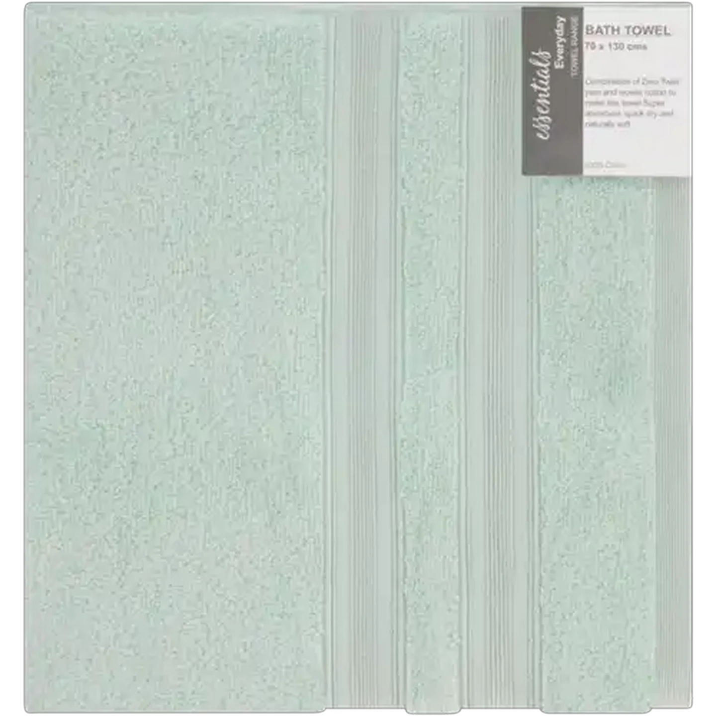 Image of Essentials Duet Range Green Bath Towel 70 x 130cm
