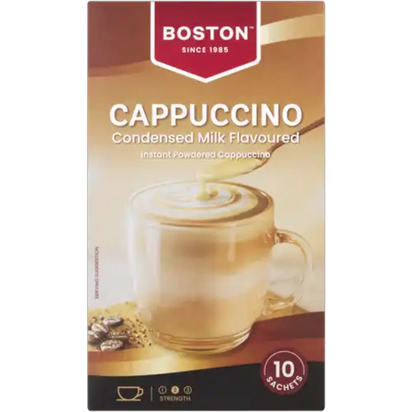Image of Boston Condensed Milk Flavoured Instant Cappuccino 10 x 18g