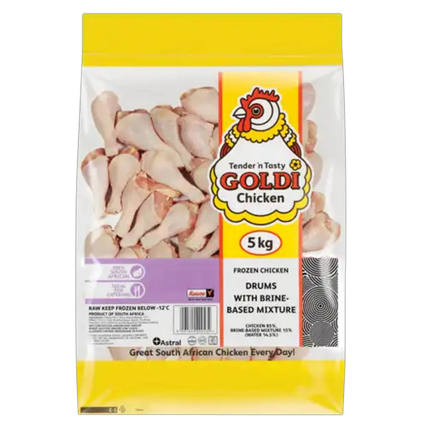 Image of Goldi Chicken Frozen Chicken Drums With Brine Based Mixture 5kg