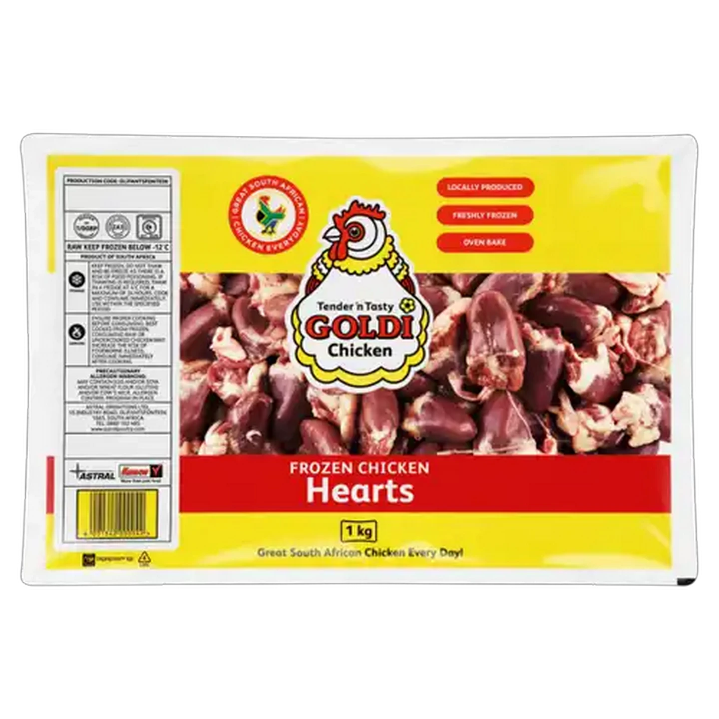 Image of Goldi Chicken Frozen Chicken Hearts 1kg