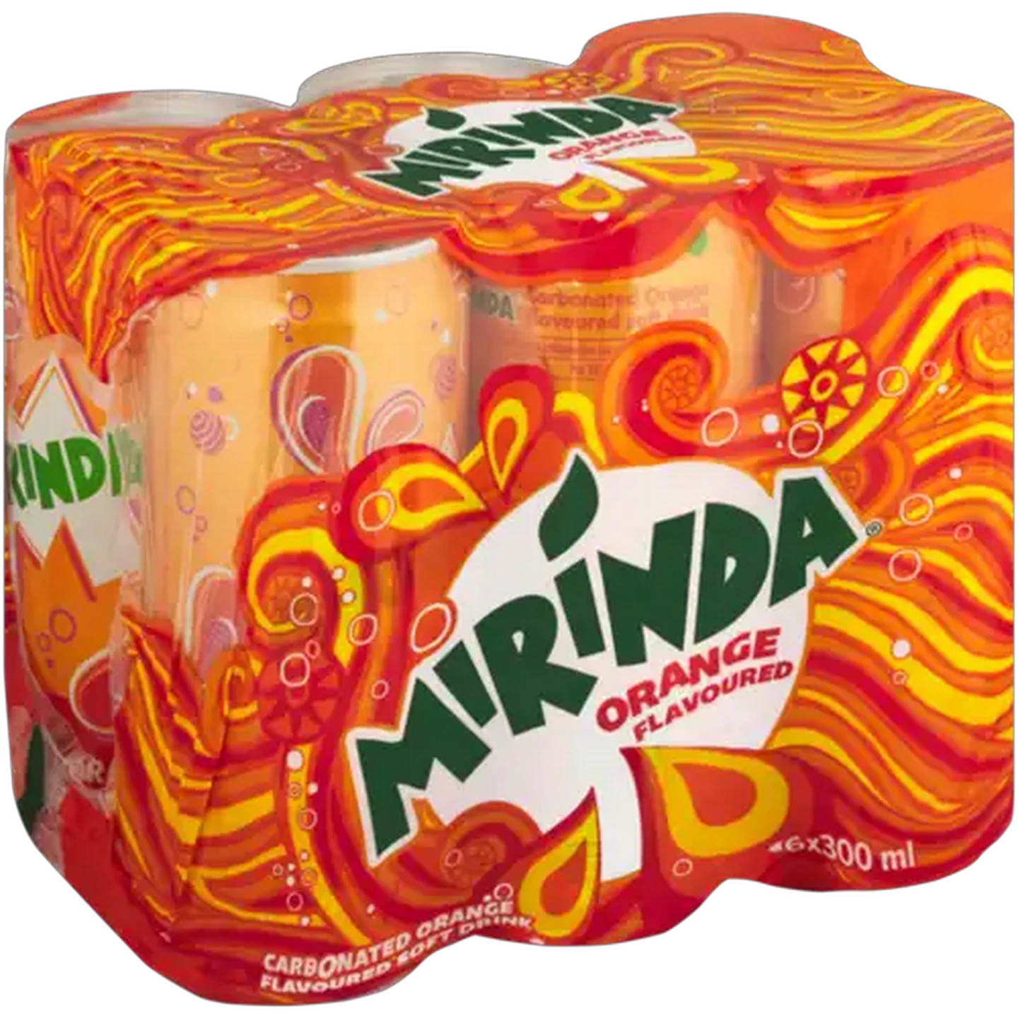 Image of Mirinda Orange Flavoured Soft Drink 6 x 300ml