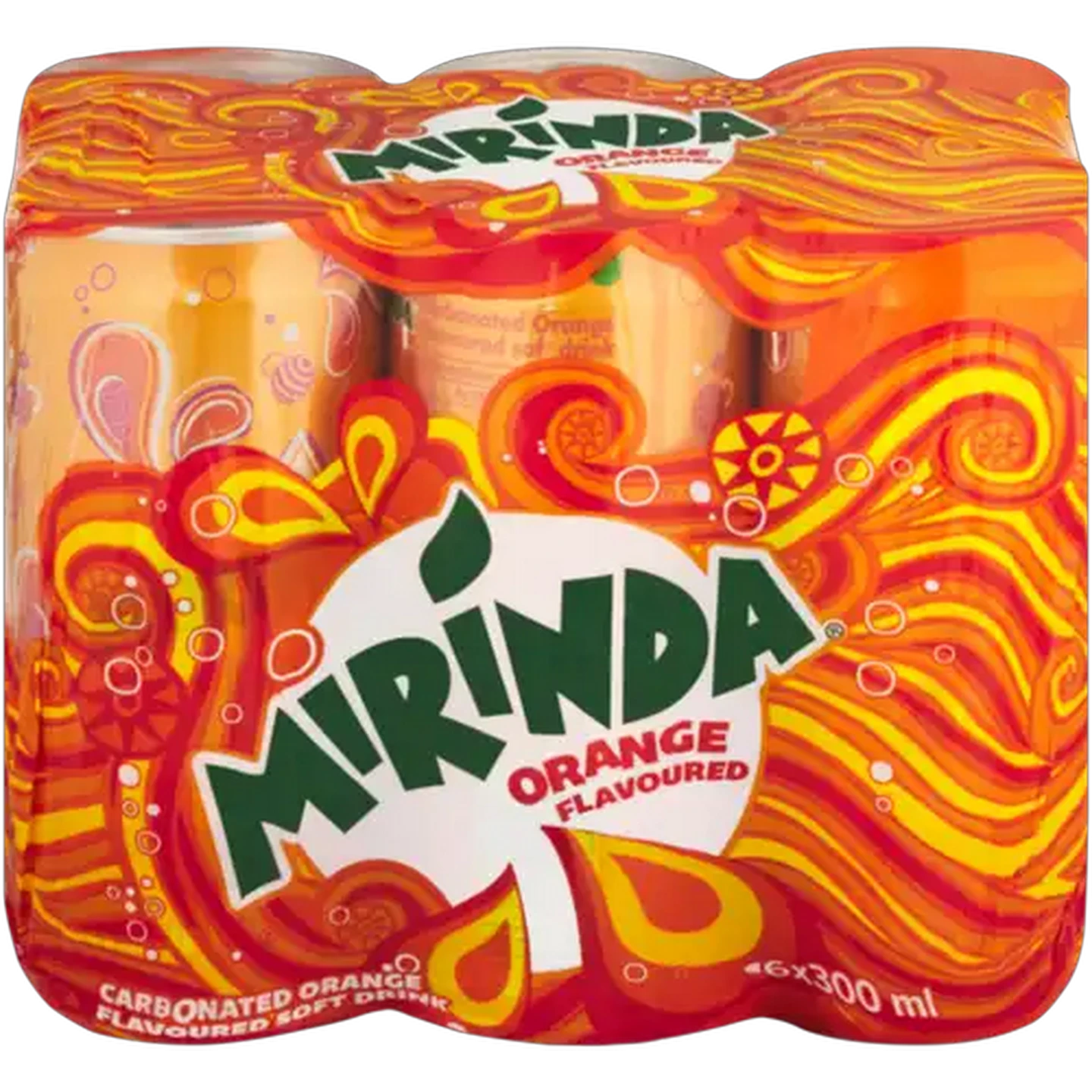 Image of Mirinda Orange Flavoured Soft Drink 6 x 300ml