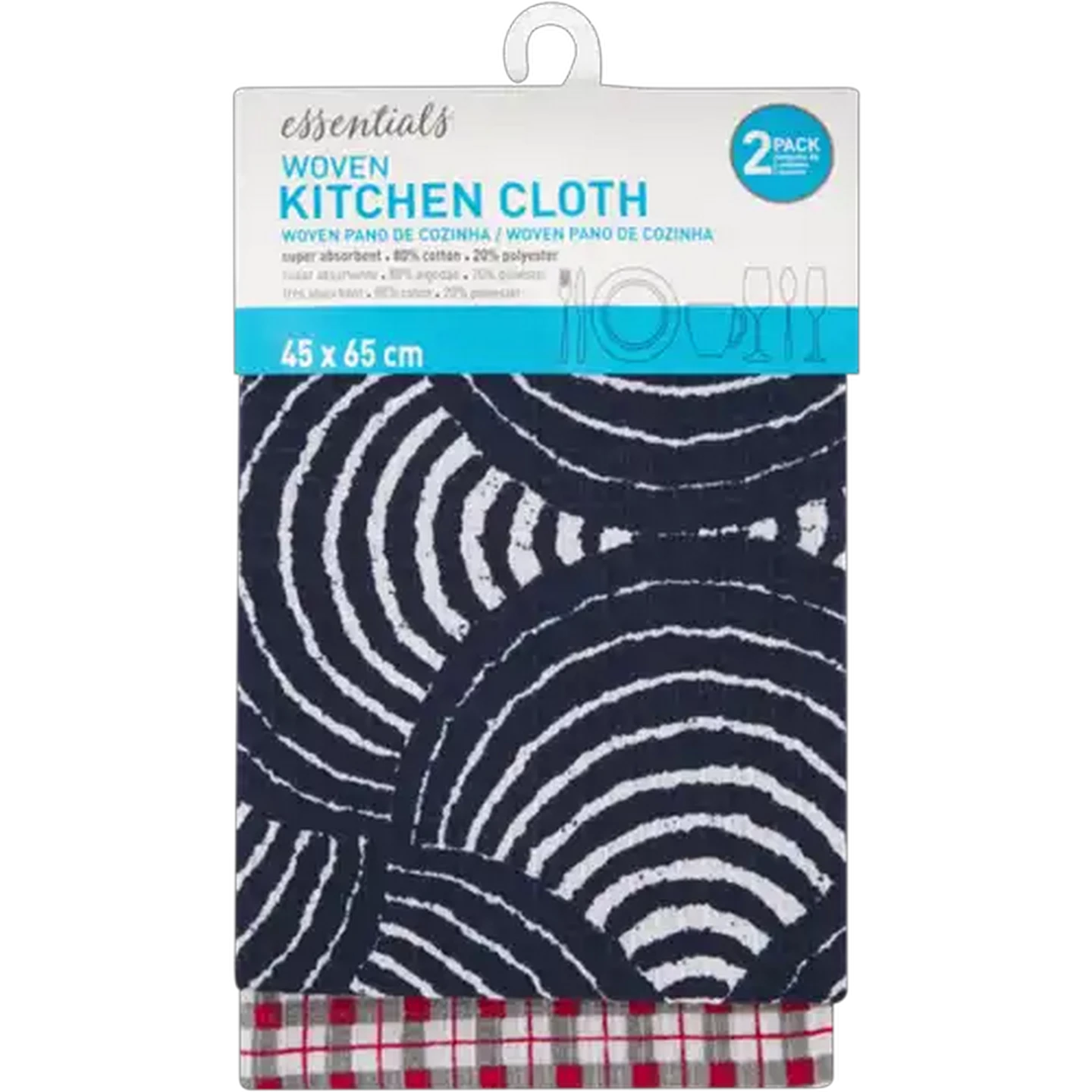 Image of Essentials Woven Kitchen Cloths 2-Pack (Colour May Vary)