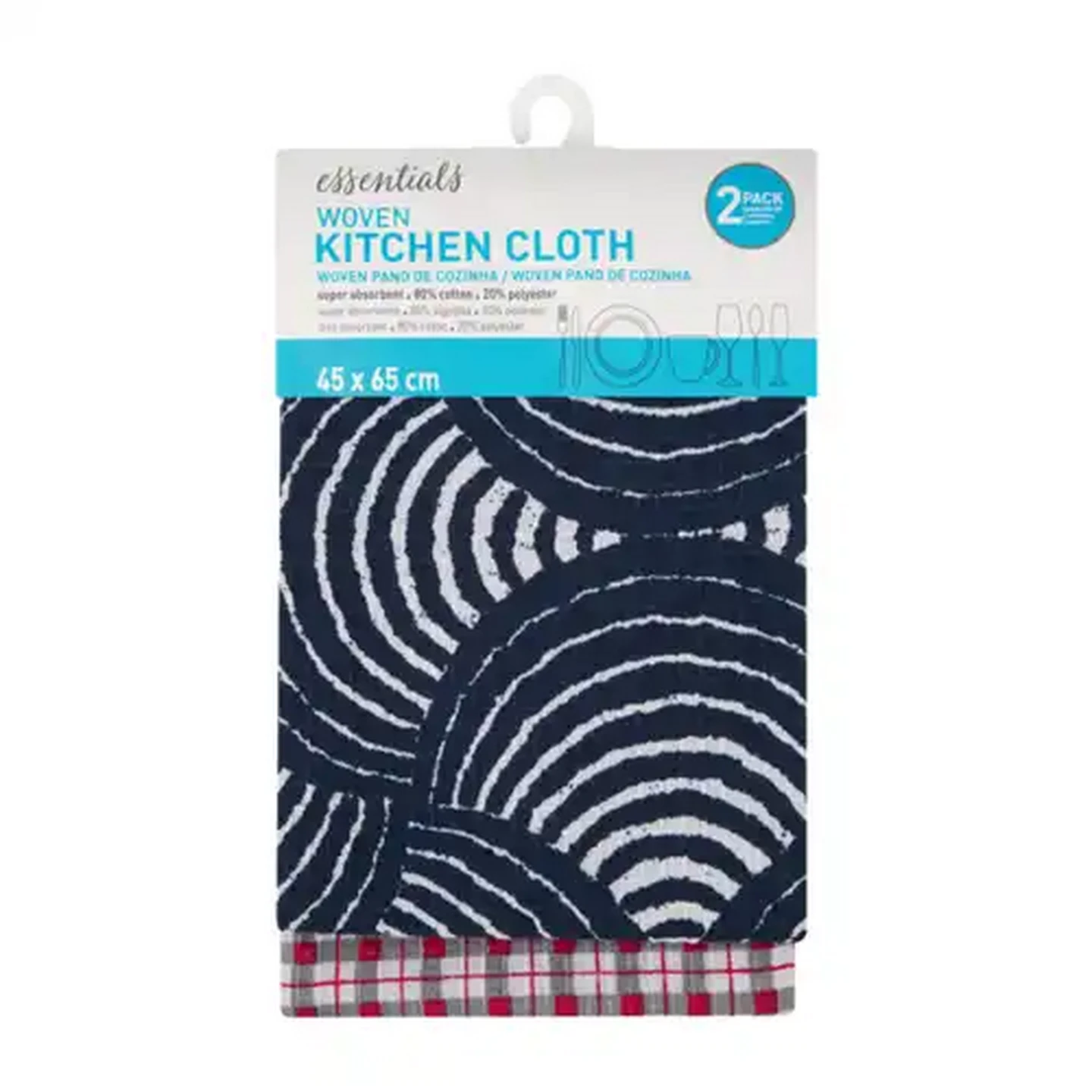 Image of Essentials Woven Kitchen Cloths 2-Pack (Colour May Vary)