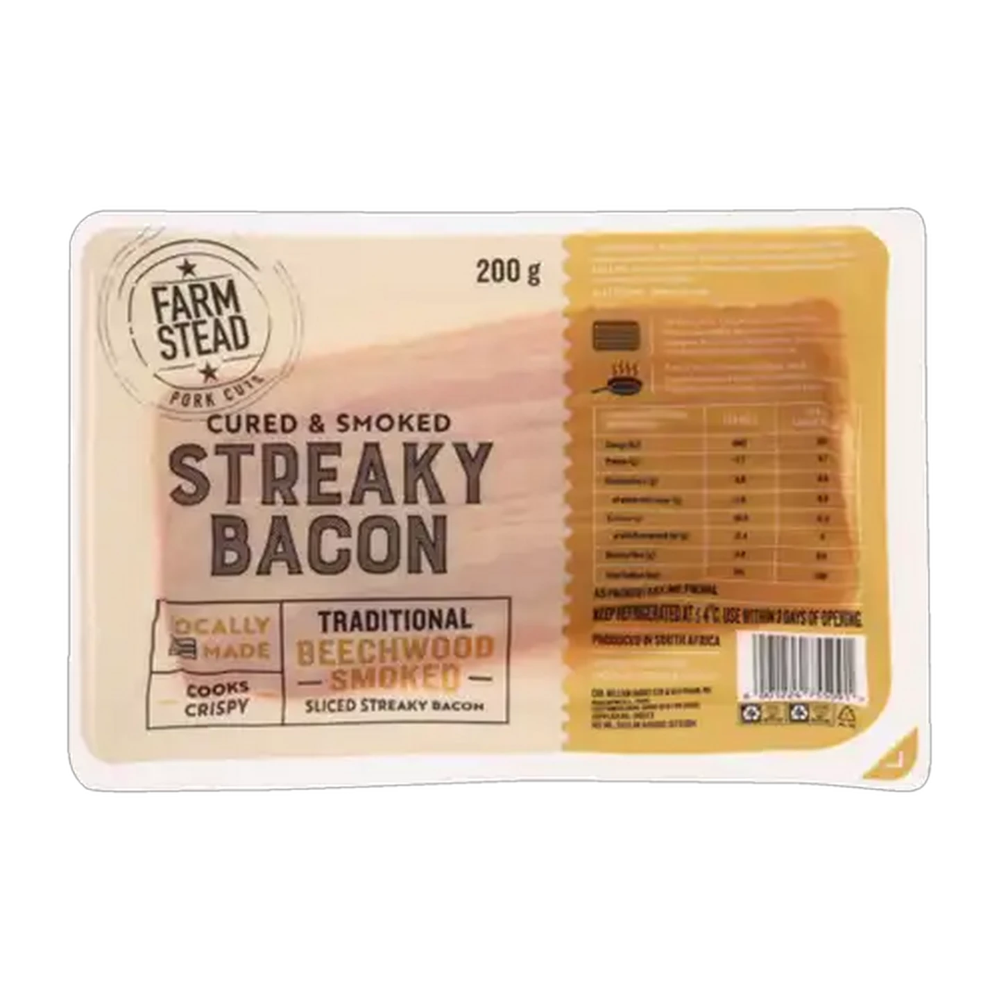 Image of Farmstead Cured & Smokey Streaky Bacon 200g