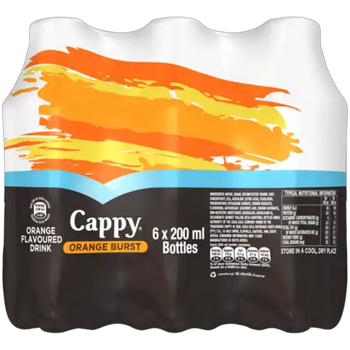 Image of Cappy Orange Burst Flavoured Drink 6 x 200ml