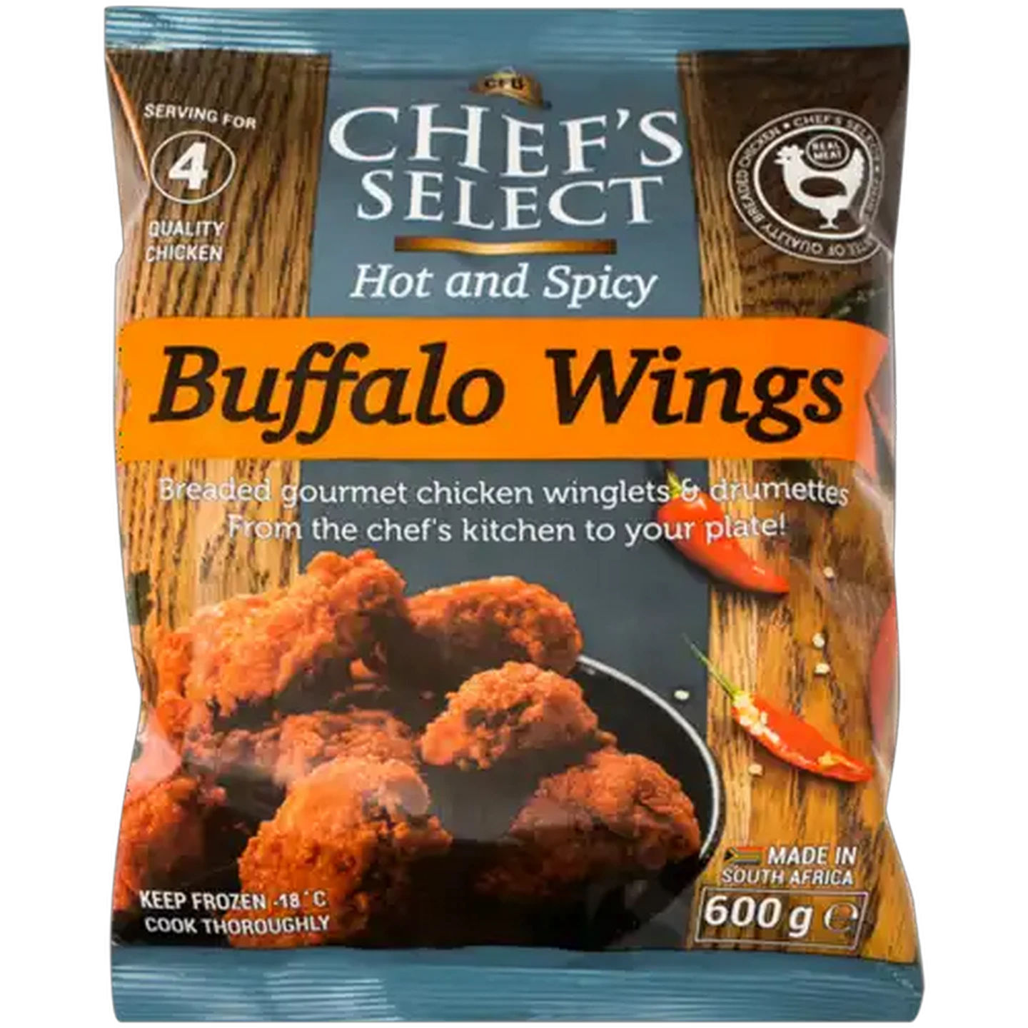 Image of Chef's Select Frozen Hot And Spicy Buffalo Wings 600g