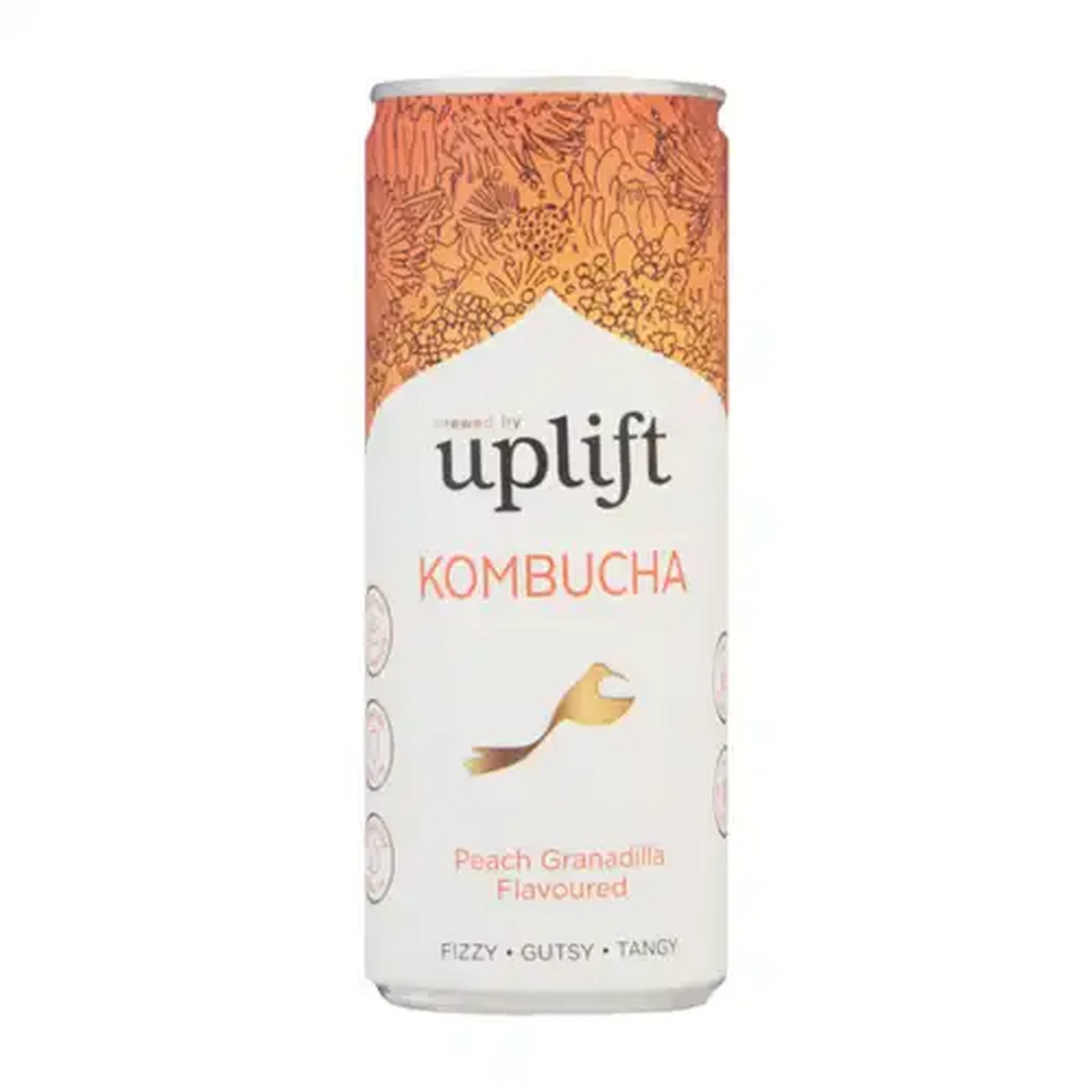 Image of Uplift Peach Granadilla Flavoured Kombucha 250ml
