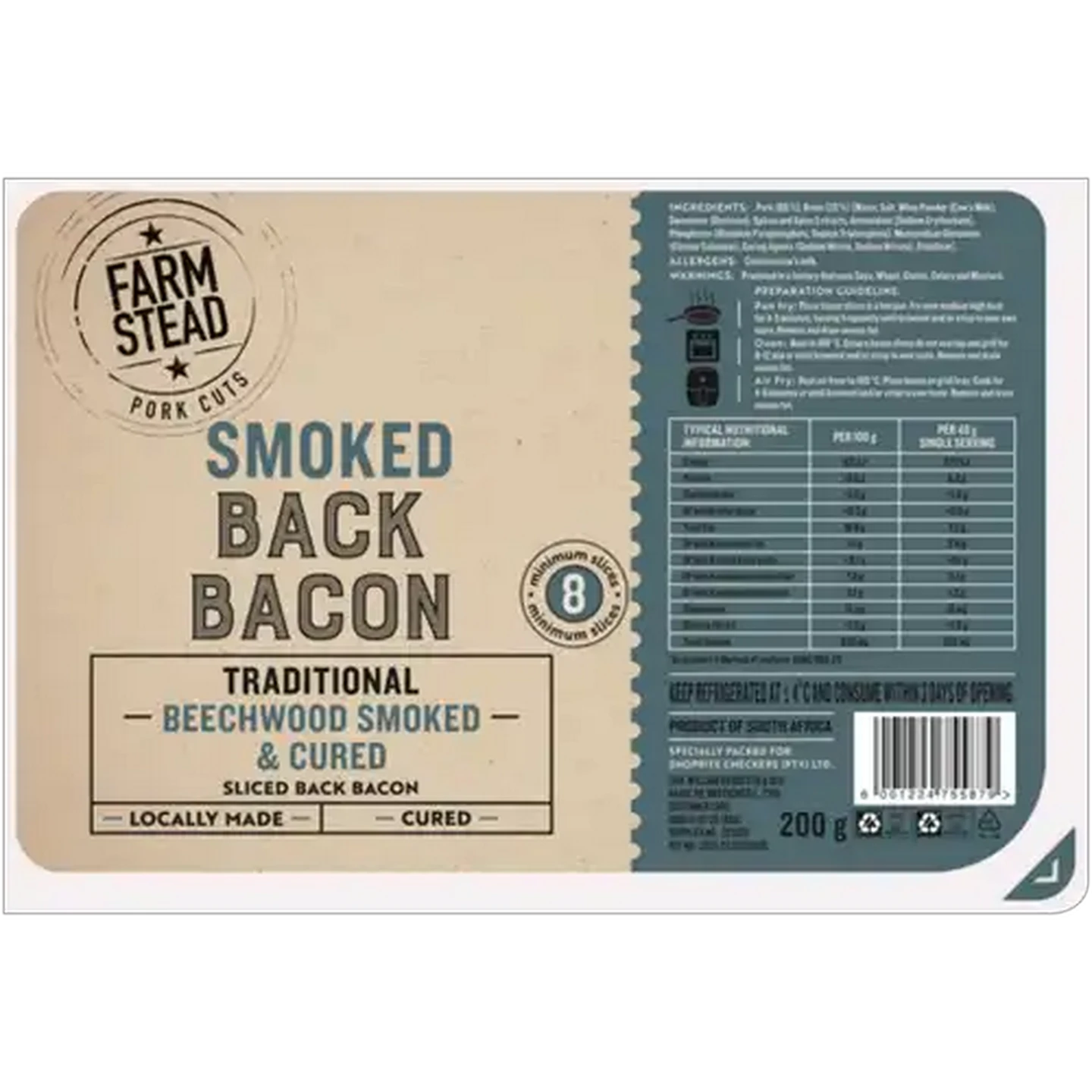 Image of Farmstead Smoked Back Bacon 200g