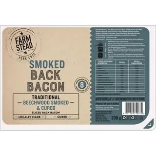 Farmstead Smoked Back Bacon 200g