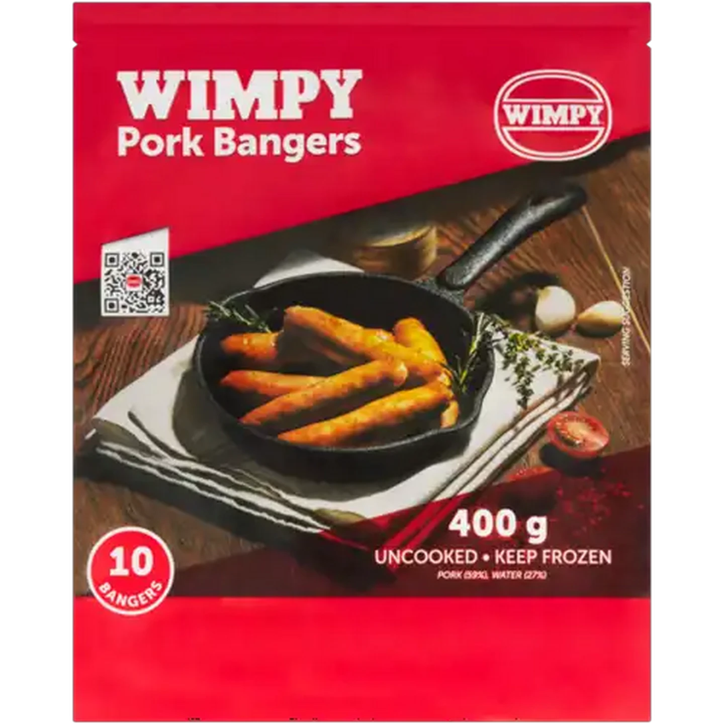 Image of Wimpy Frozen Pork Bangers 400g