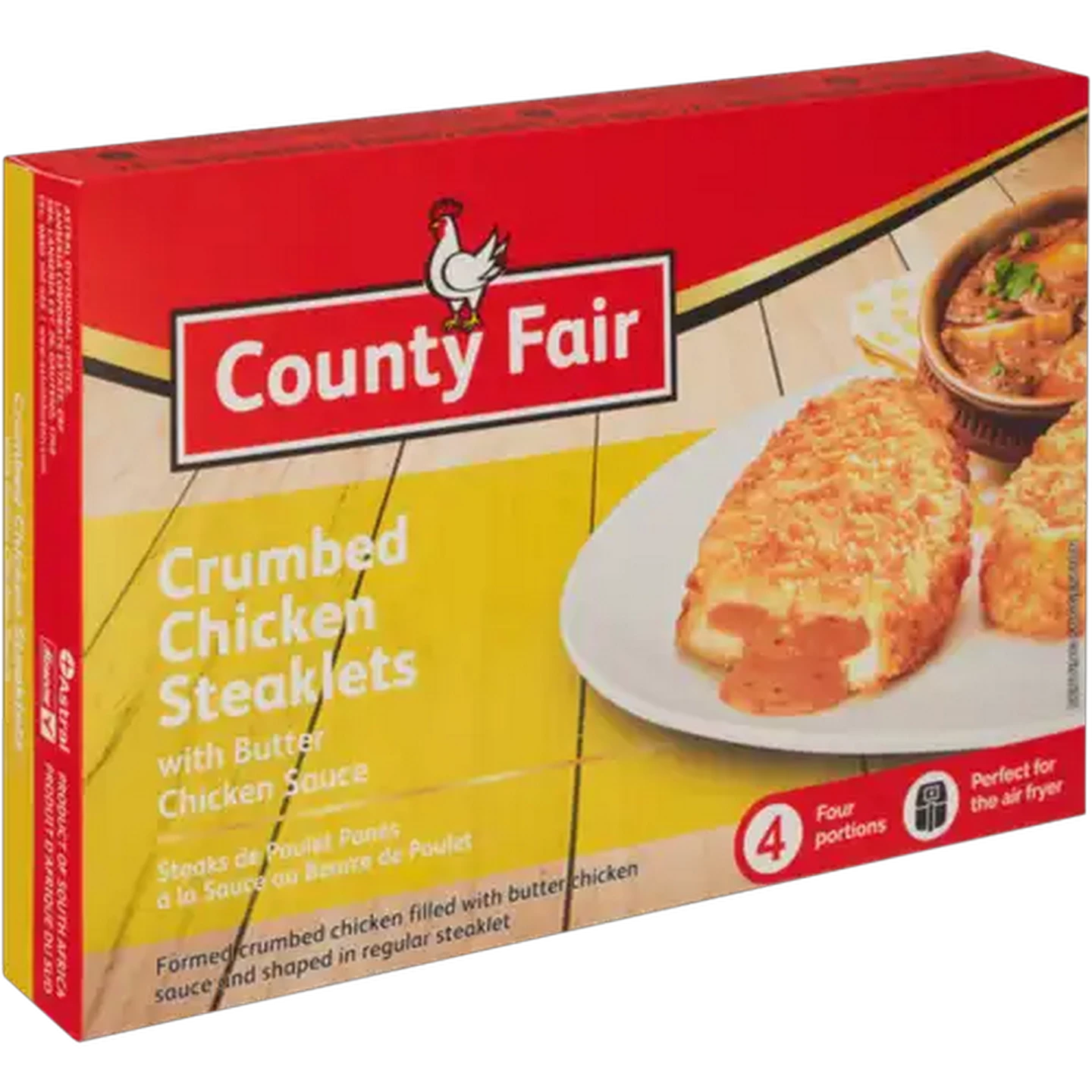 Image of County Fair Frozen Crumbed Chicken Steaklets with Butter Chicken Sauce 360g