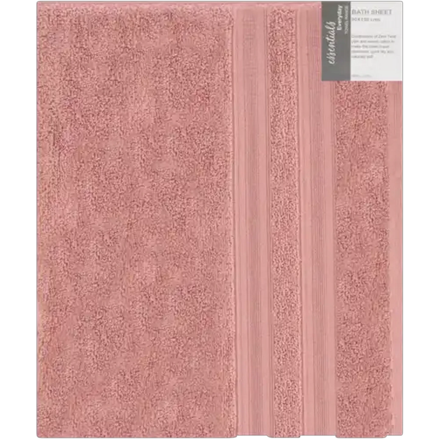 Image of Essentials Mauve Bath Sheet 90 x 150cm