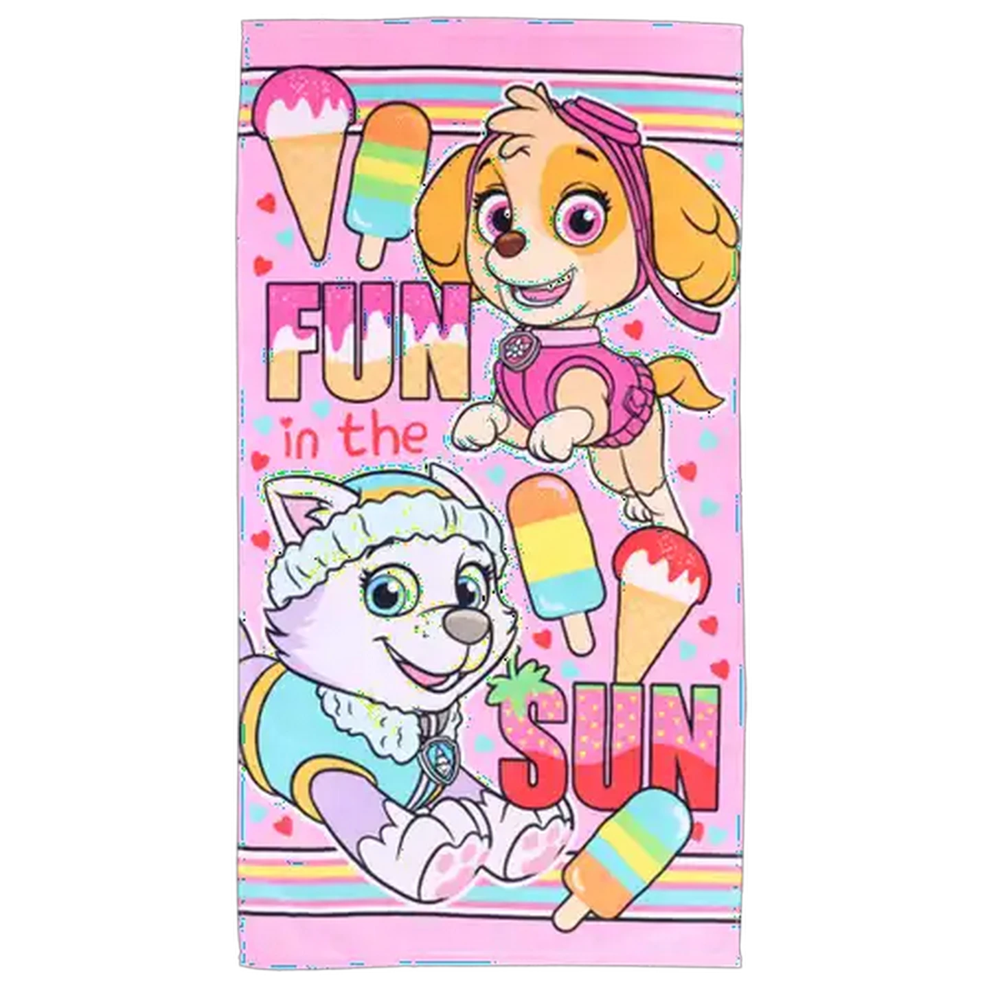 Image of PAW Patrol Pink Character Girls Beach Towel 70 x 130cm