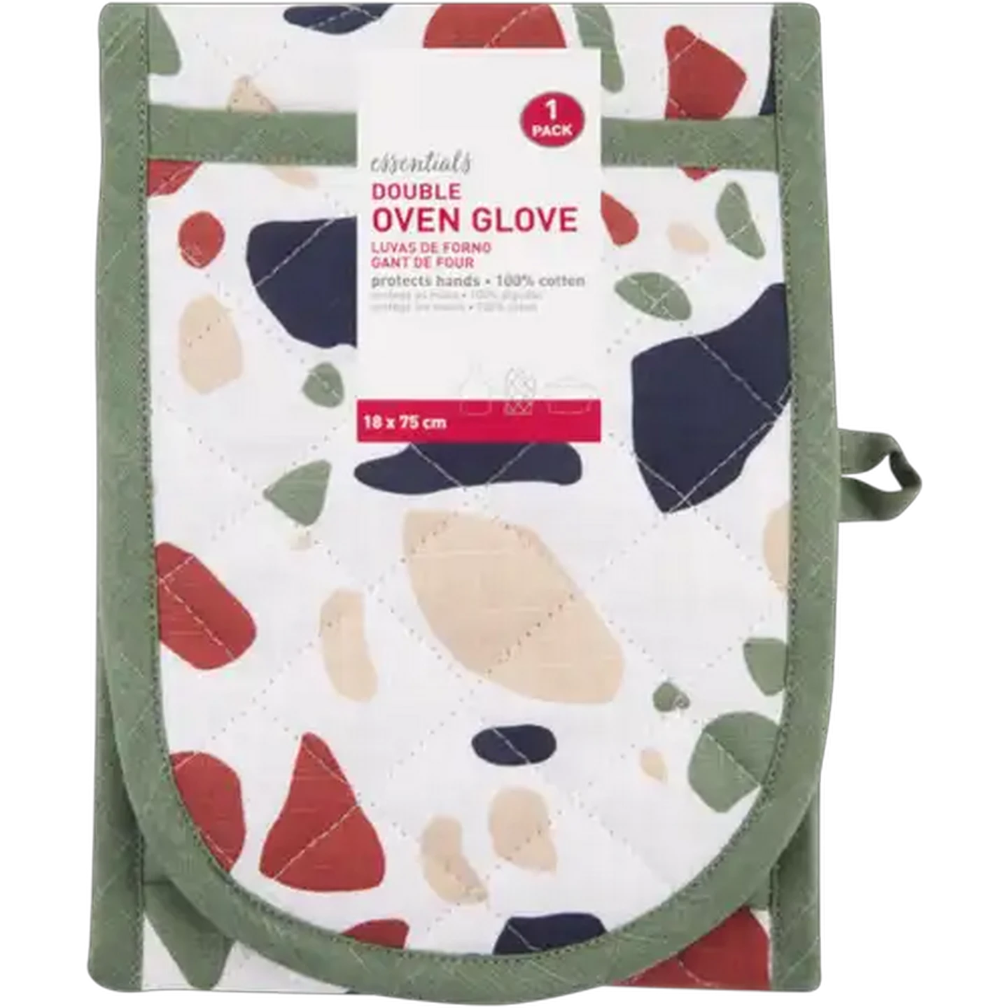 Image of Essentials Multicoloured Double Oven Glove