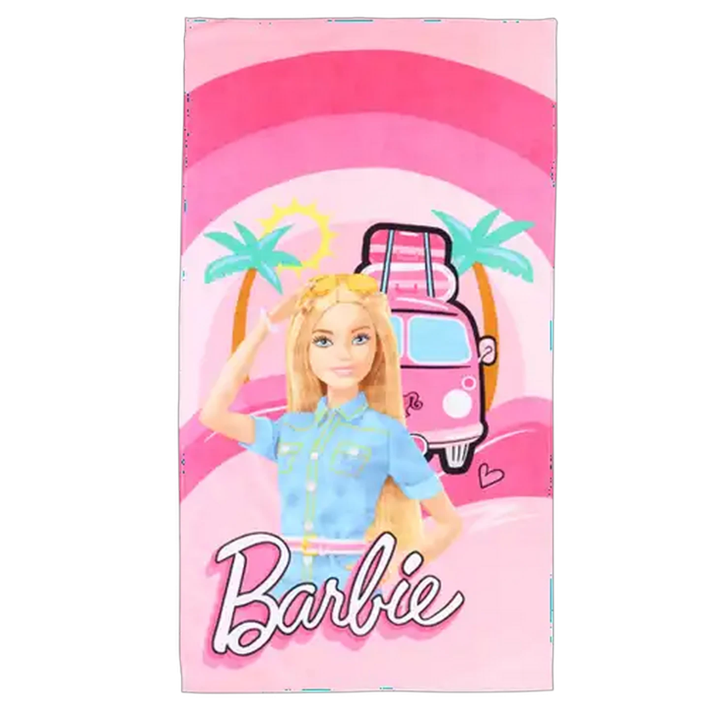 Image of Barbie Pink Character Beach Towel 70 x 150cm