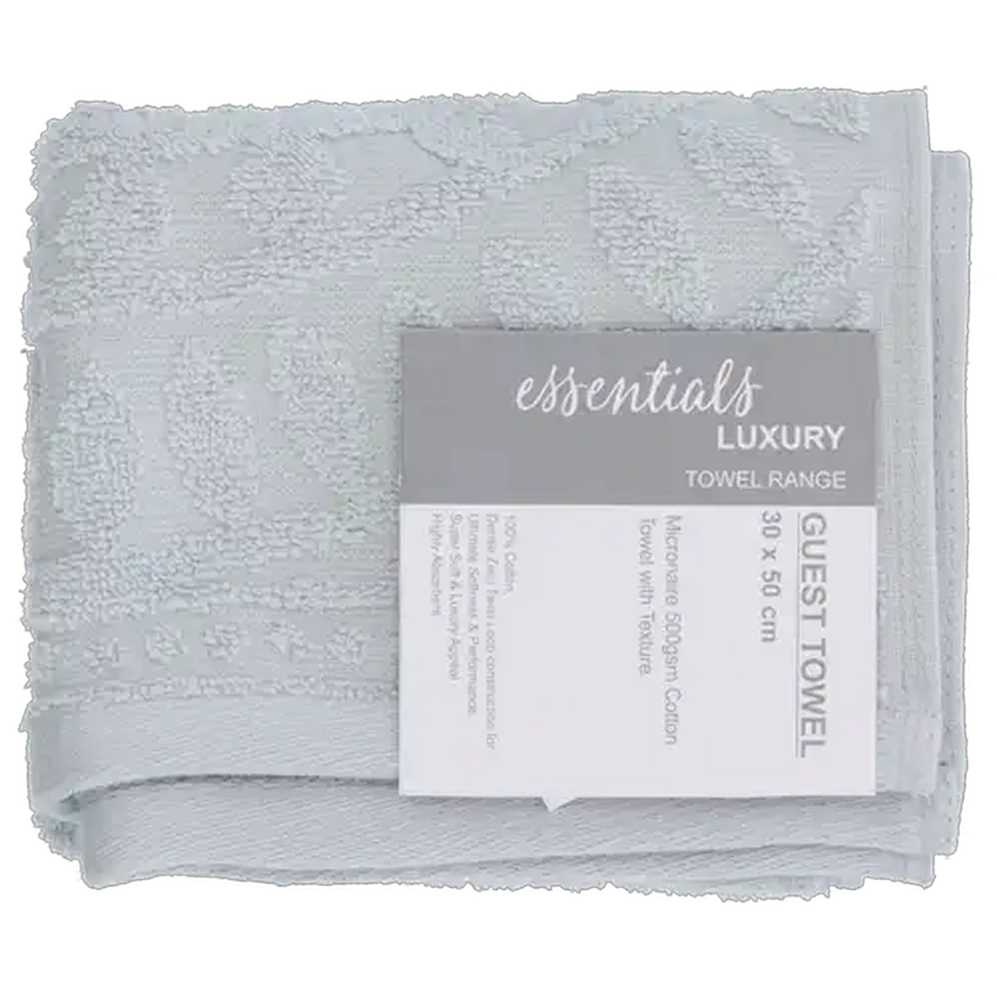 Image of Essentials Grey Guest Towel 30 x 50cm