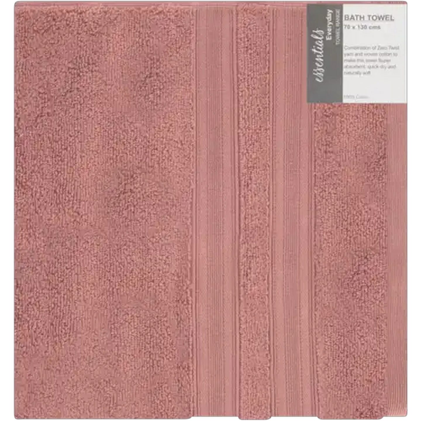 Image of Essentials Mauve Bath Towel 70 x 130cm