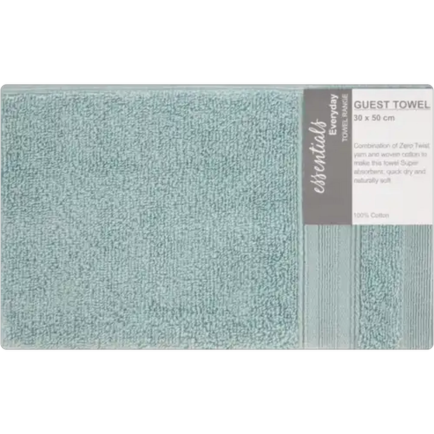 Image of Essentials Cadet Blue Guest Towel 30 x 50cm